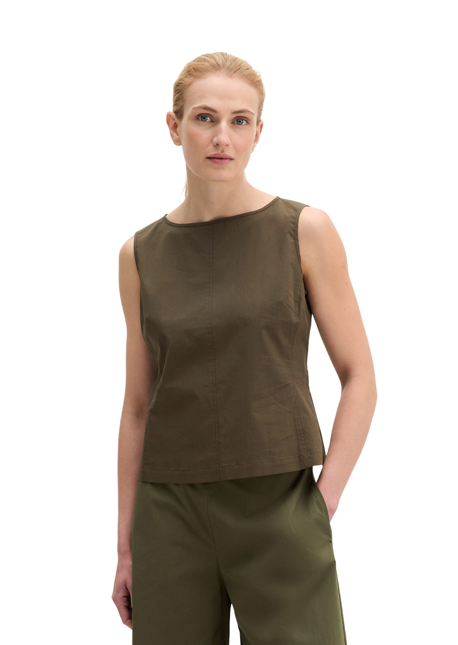 Marc O'Polo Blusentop aus Popeline-Stretch