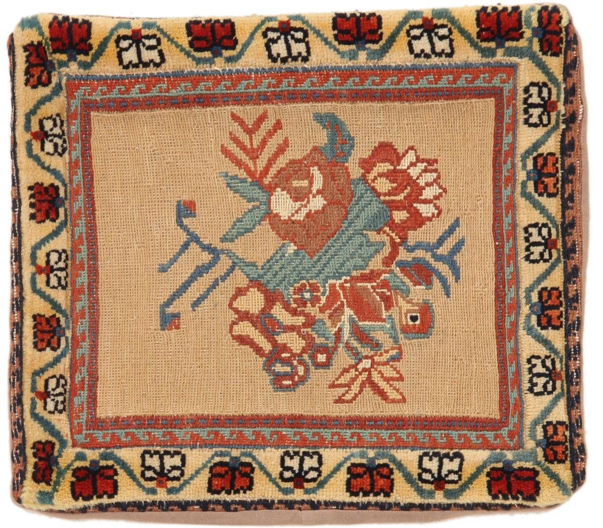 Orientteppich Kelim Afghan Kissen 40x40 Handgeknüpfter Orientteppich Quadratisch, Nain Trading, rechteckig, Höhe: 3 mm | Kurzflor-Teppiche