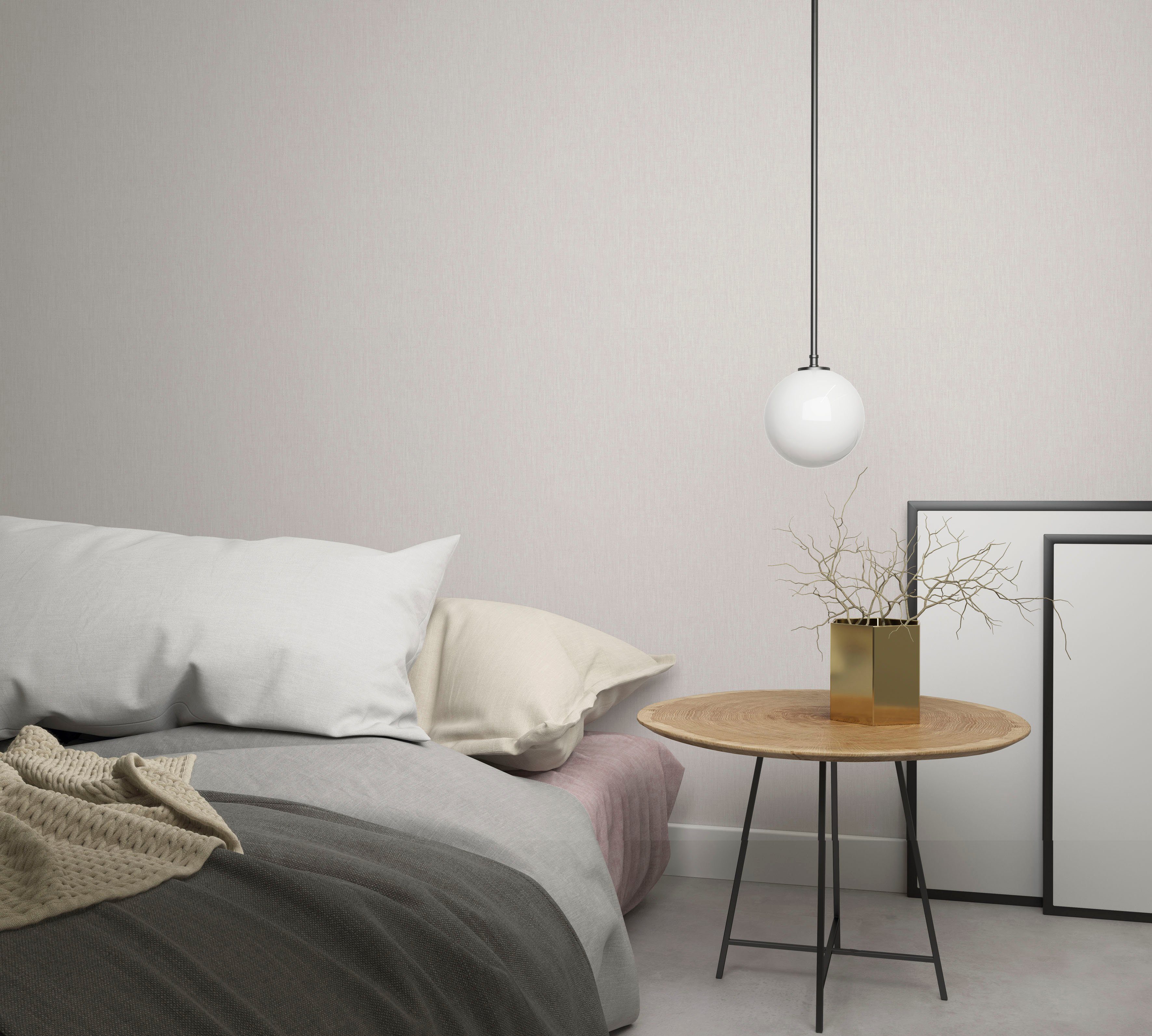 matt, moderne Schlafzimmer Vliestapete geprägt, Finesse, Marburg Wohnzimmer Küche Vliestapete rosa für