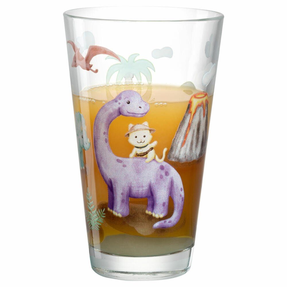 LEONARDO Glas Bambini Avventura Dino, 300 ml, Kalk-Natron-Glas
