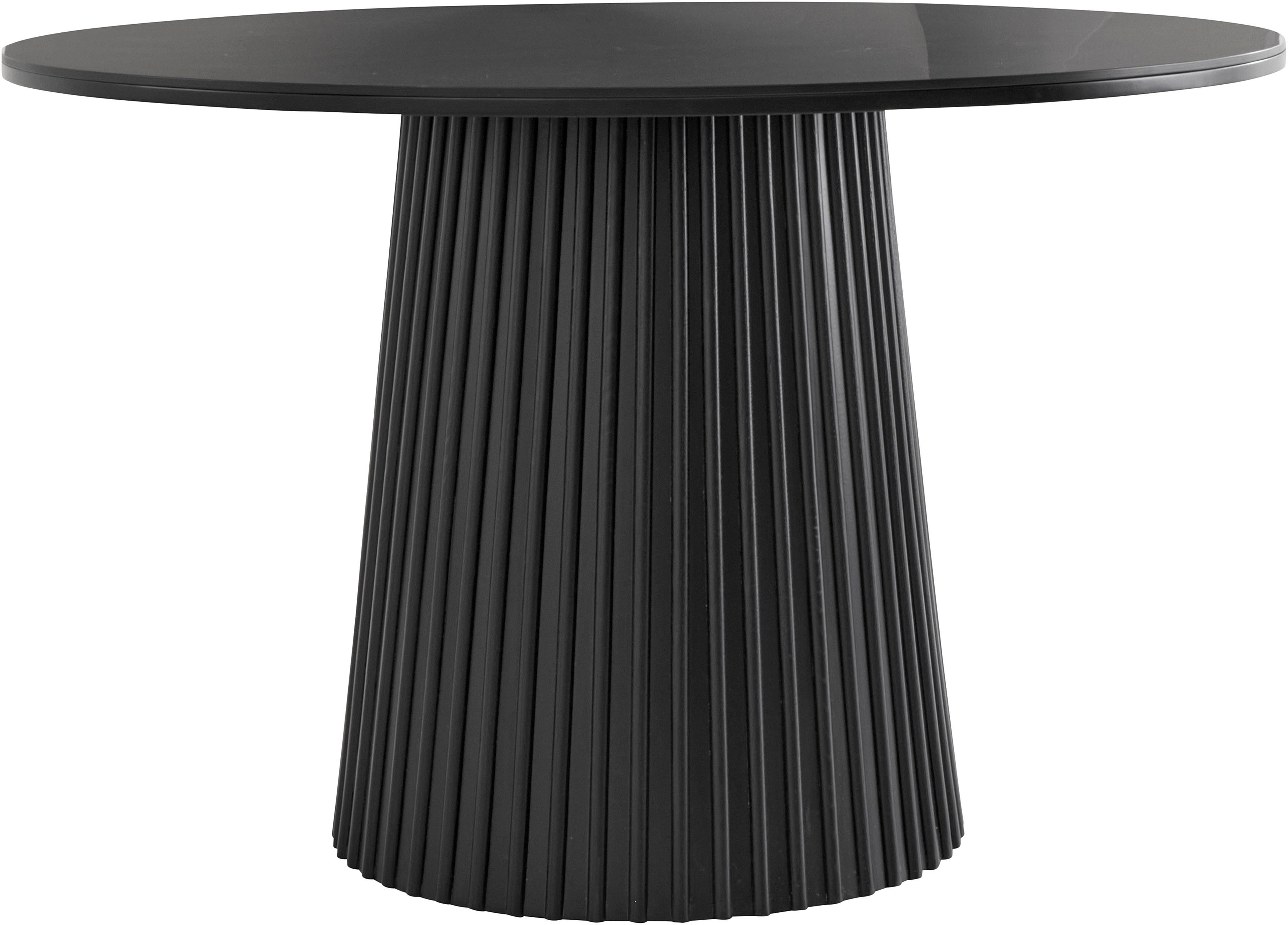 OTTO home Esstisch Roos (Fuß aus massiver Esche), Esstisch mit hochwertige Keramikoberfläche, massiver Holzfuß aus Esche