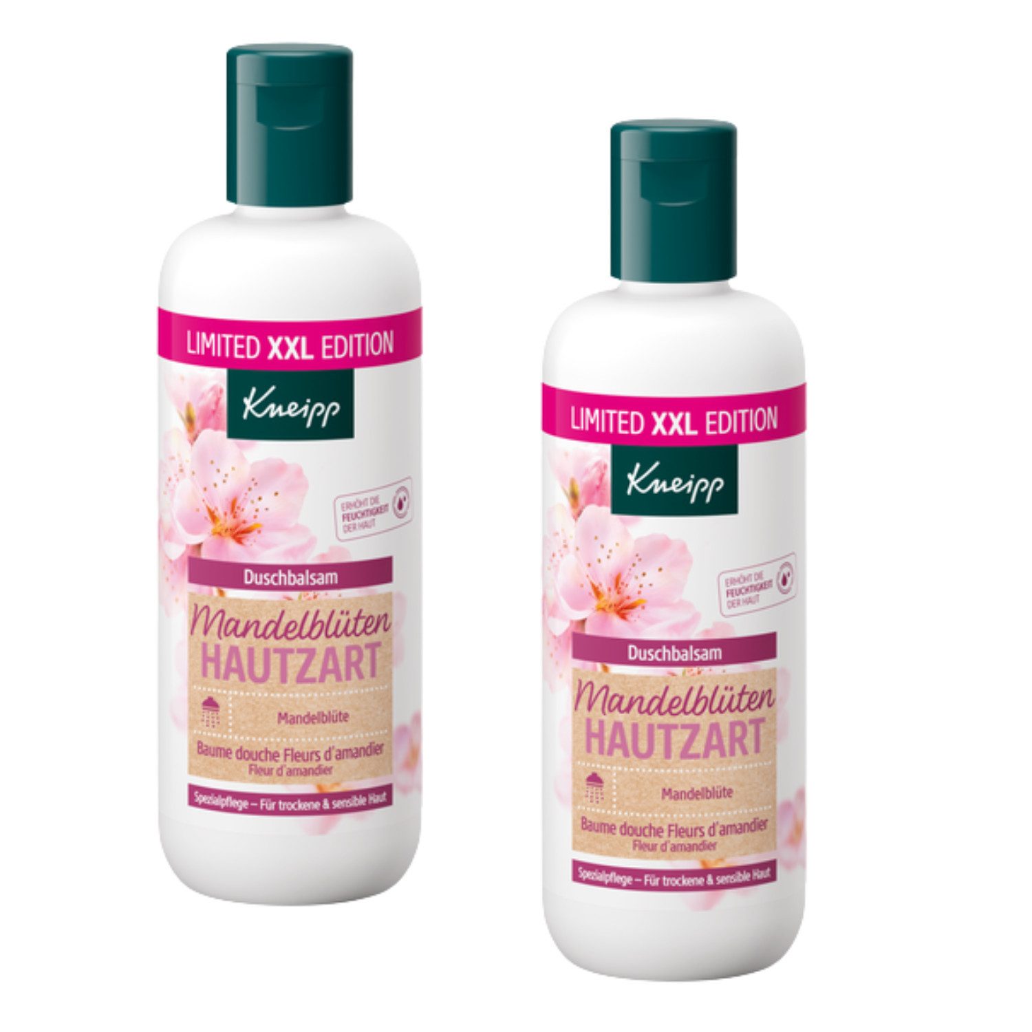Kneipp Duschgel 2 x Kneipp XXL Duschgel je 400ml Mandelblüten Hautzart Mandelmilch