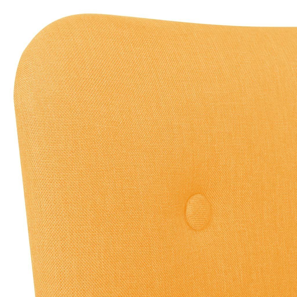 furnicato Gelb Fußhocker mit Sessel Stoff