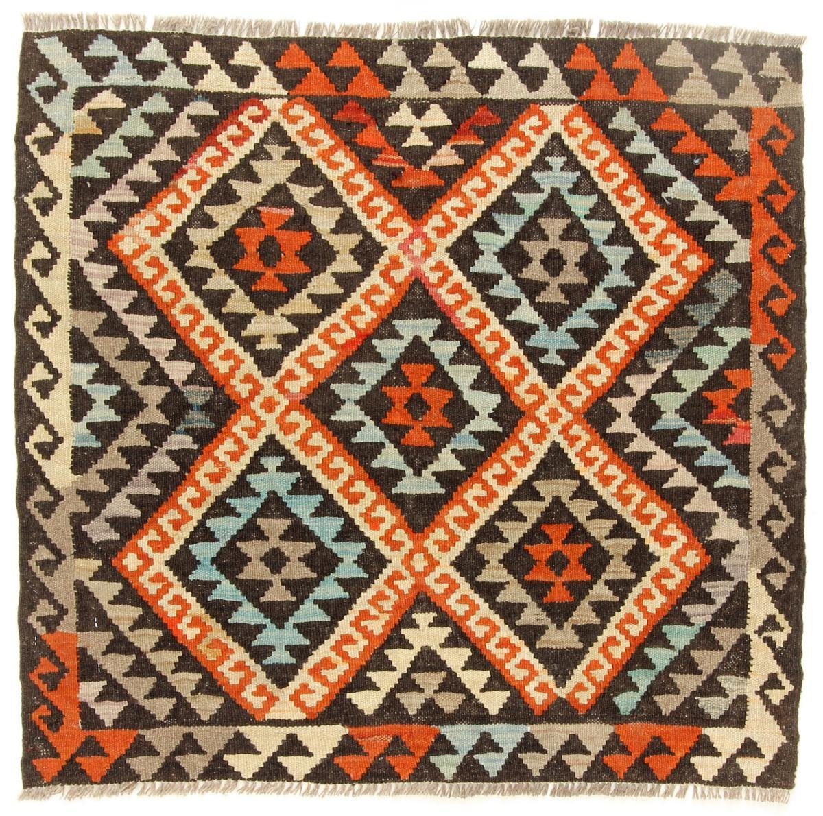 Orientteppich Kelim Afghan 100x94 mm Heritage Trading, Nain Moderner rechteckig, 3 Orientteppich, Höhe: Handgewebter