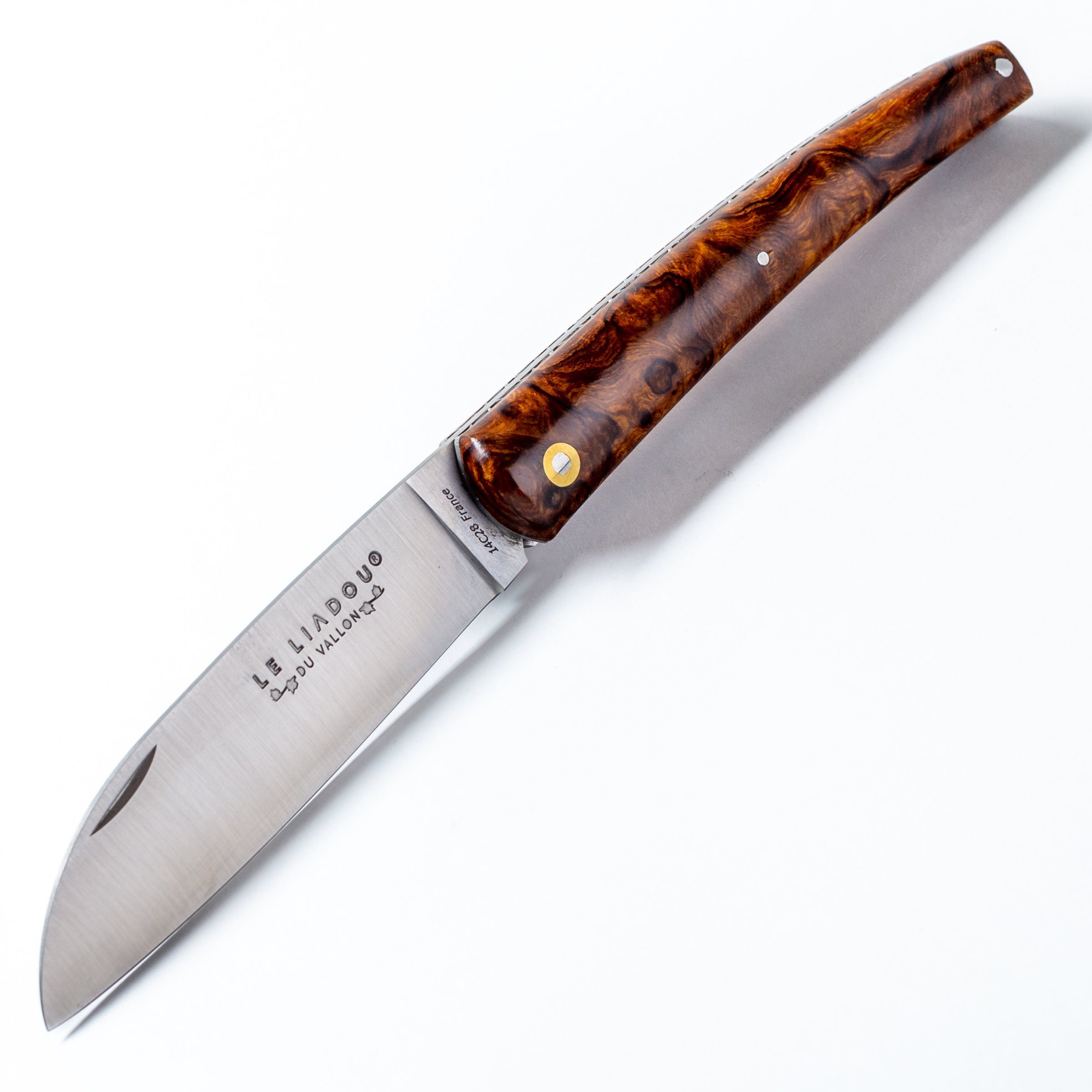 Taschenmesser Le Liadou Taschenmesser handziseliert mit Eisenholz Griff Braun