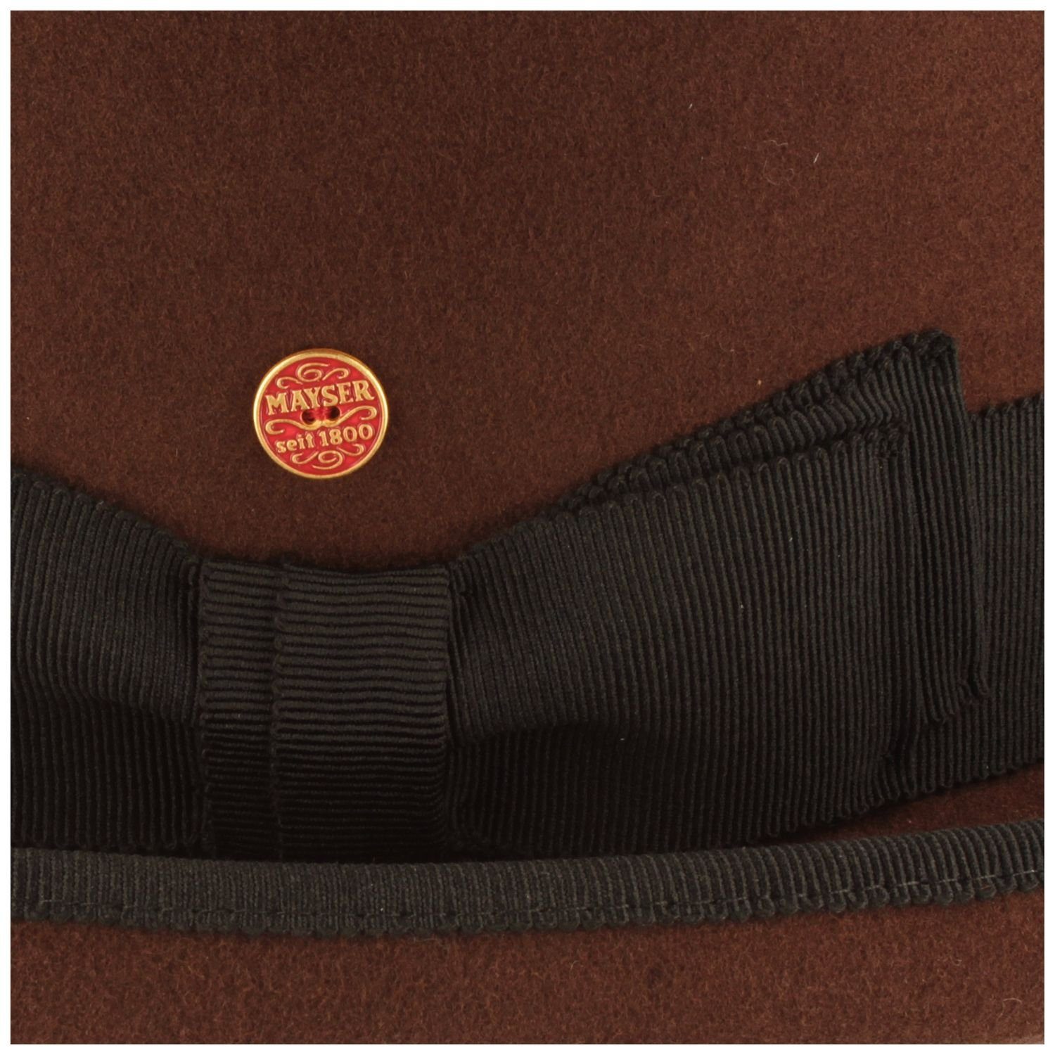 Mayser Wollfilz-Anlasshut kastanie eleganter Homburg mit Einfass 3033 Filzhut