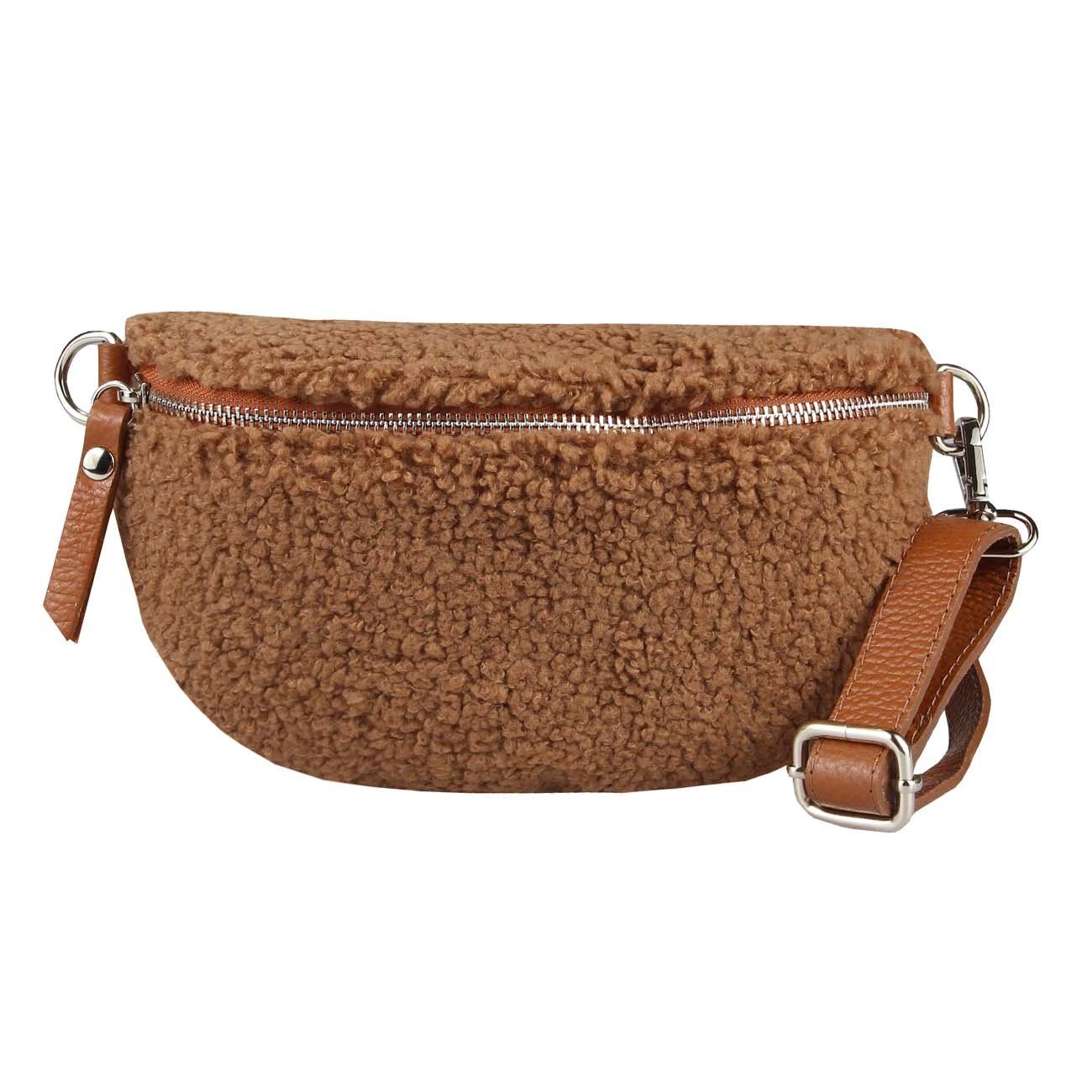 ITALYSHOP24 Bauchtasche Damen Fell Leder Gürtel günstig online kaufen