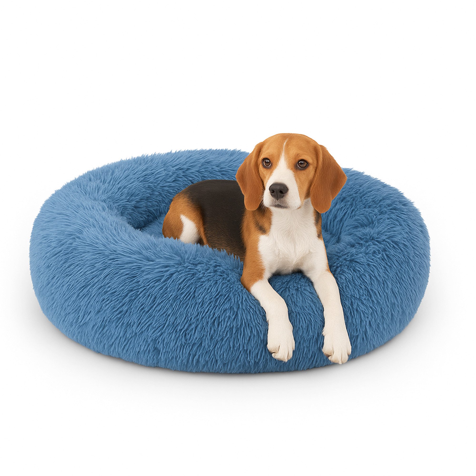 Bestlivings Tierbett Haustierbett Fluffy, Polyester, Hundekissen rund flauschig, rutschfest - Hundebett Katzenbett