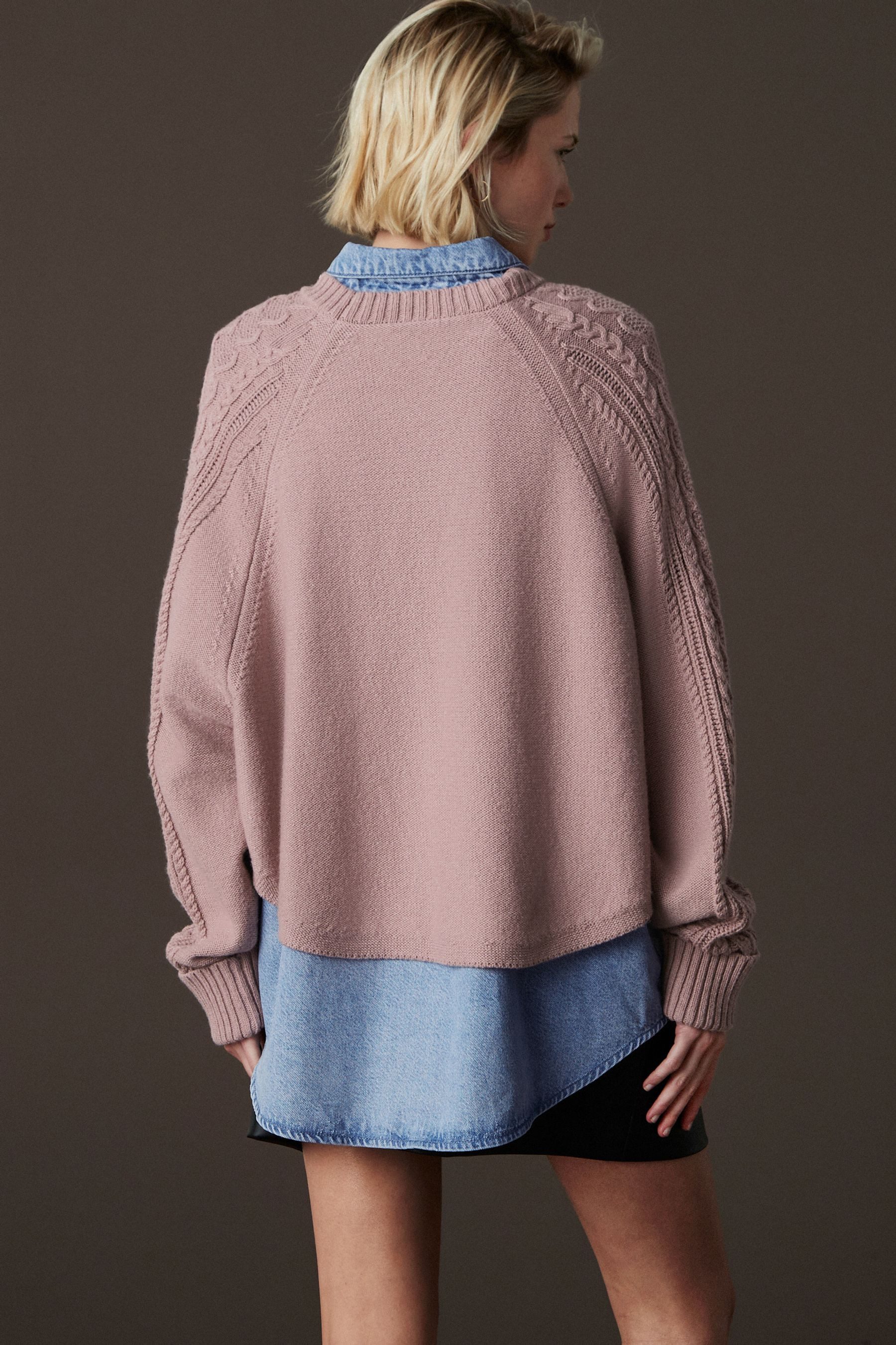 Next 2-in-1-Pullover Jeanshemd und gestrickter Pullover günstig online kaufen