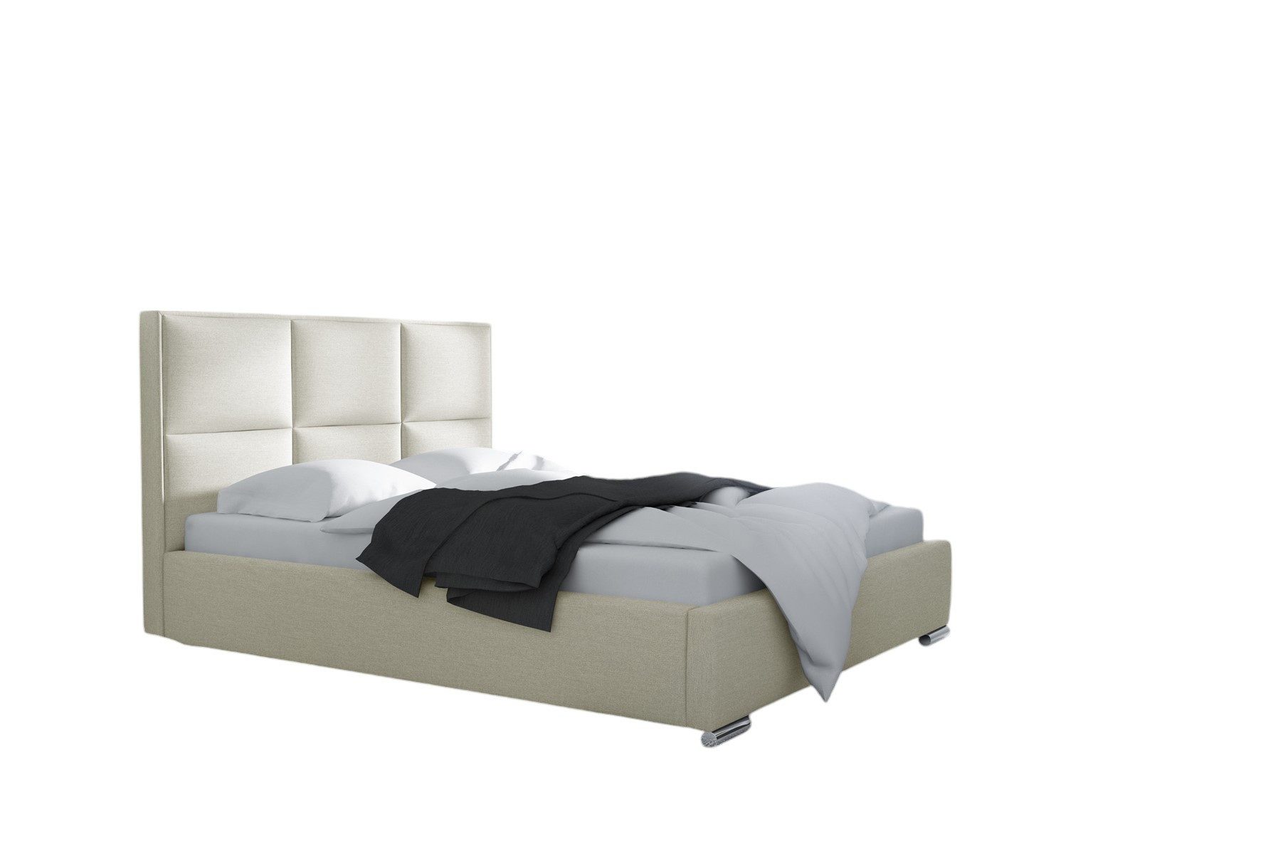 Fun Möbel Polsterbett Schlafzimmerbett VITUS Komplett-Set (inkl. Taschenfederkernmatratze), inkl. Lattenrost, Bettkasten und Matratze