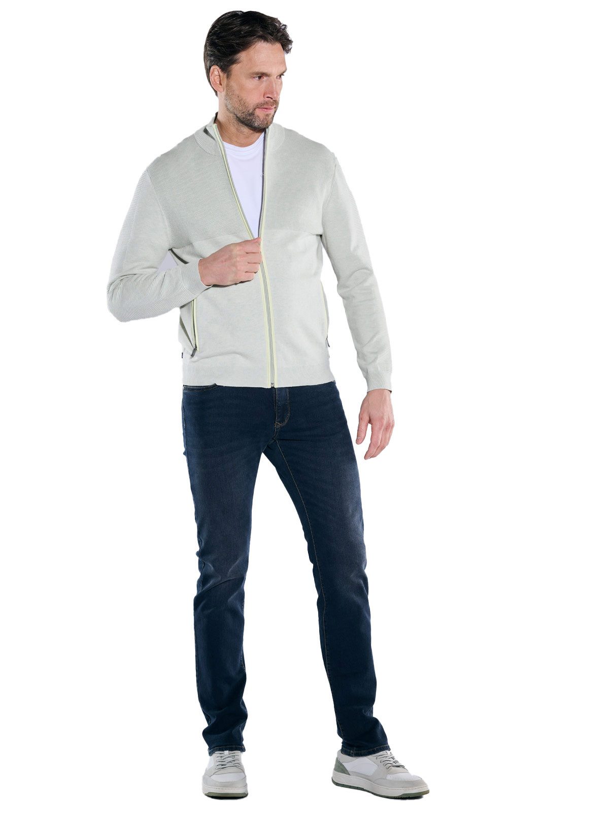 Engbers Cardigan Herren Cardigan strukturiert, Hellgruen