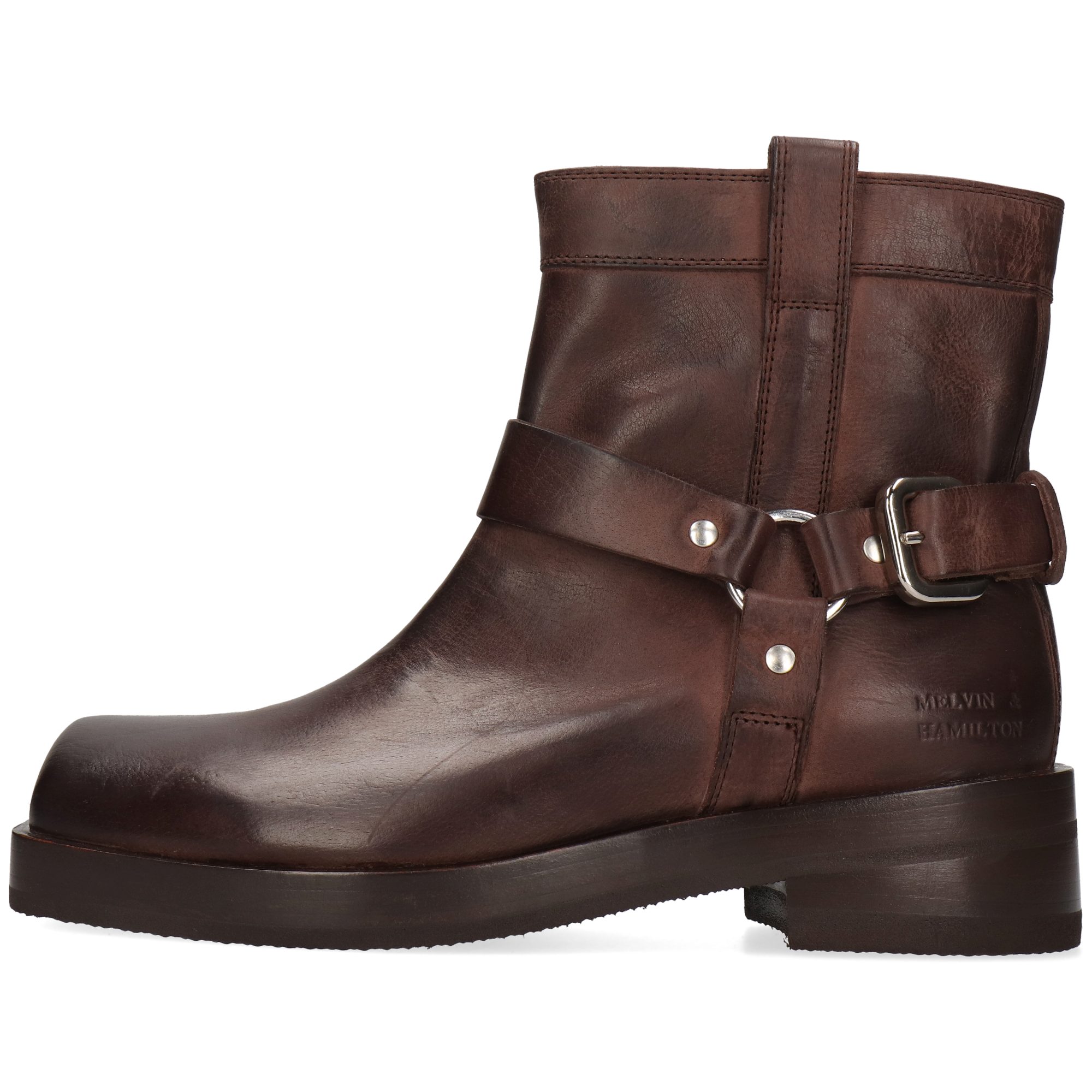 Melvin & Hamilton Sadie 2 Leder-Stiefeletten für Damen Stiefelette Flache Absätze, Echtes Leder, Vegetabile Gerbung