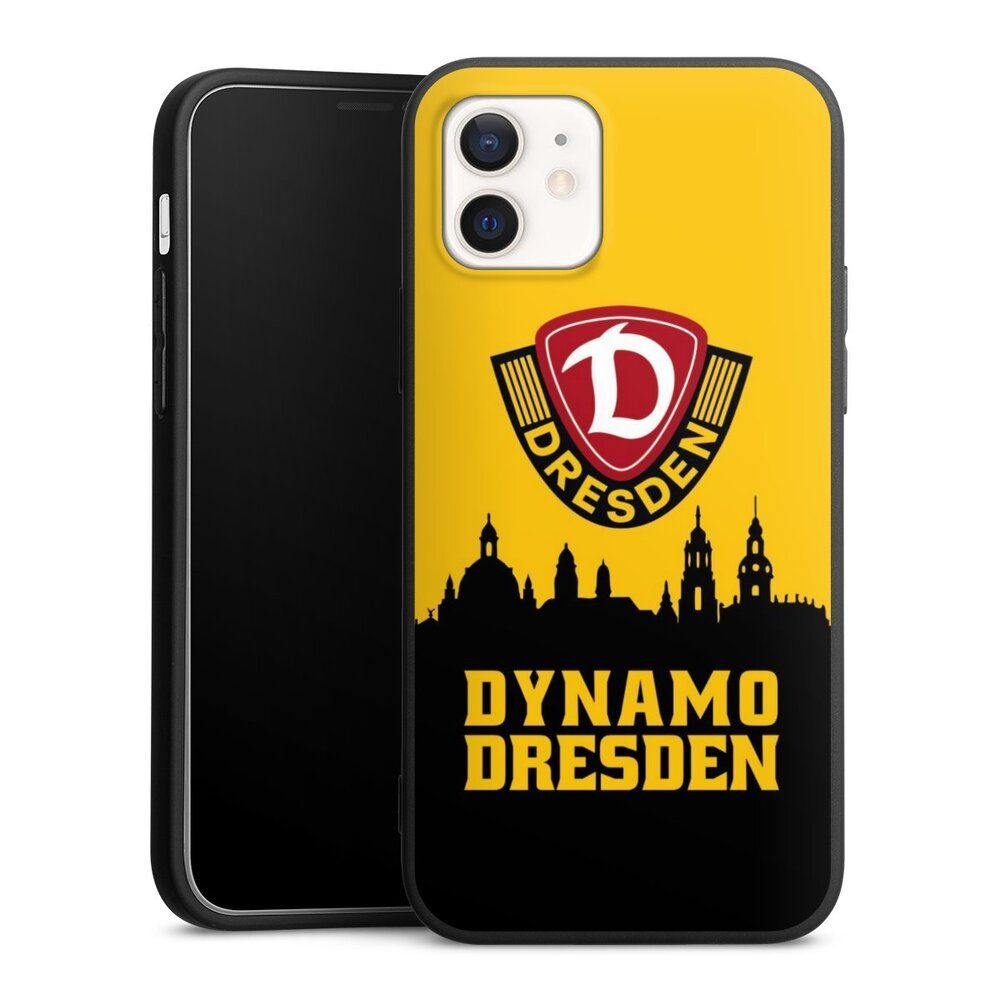 DeinDesign Handyhülle SG Dynamo Dresden Skyline SGD Dynamo Silhouette Dresden, Apple iPhone 12 Silikon Hülle Premium Case Handy Schutzhülle