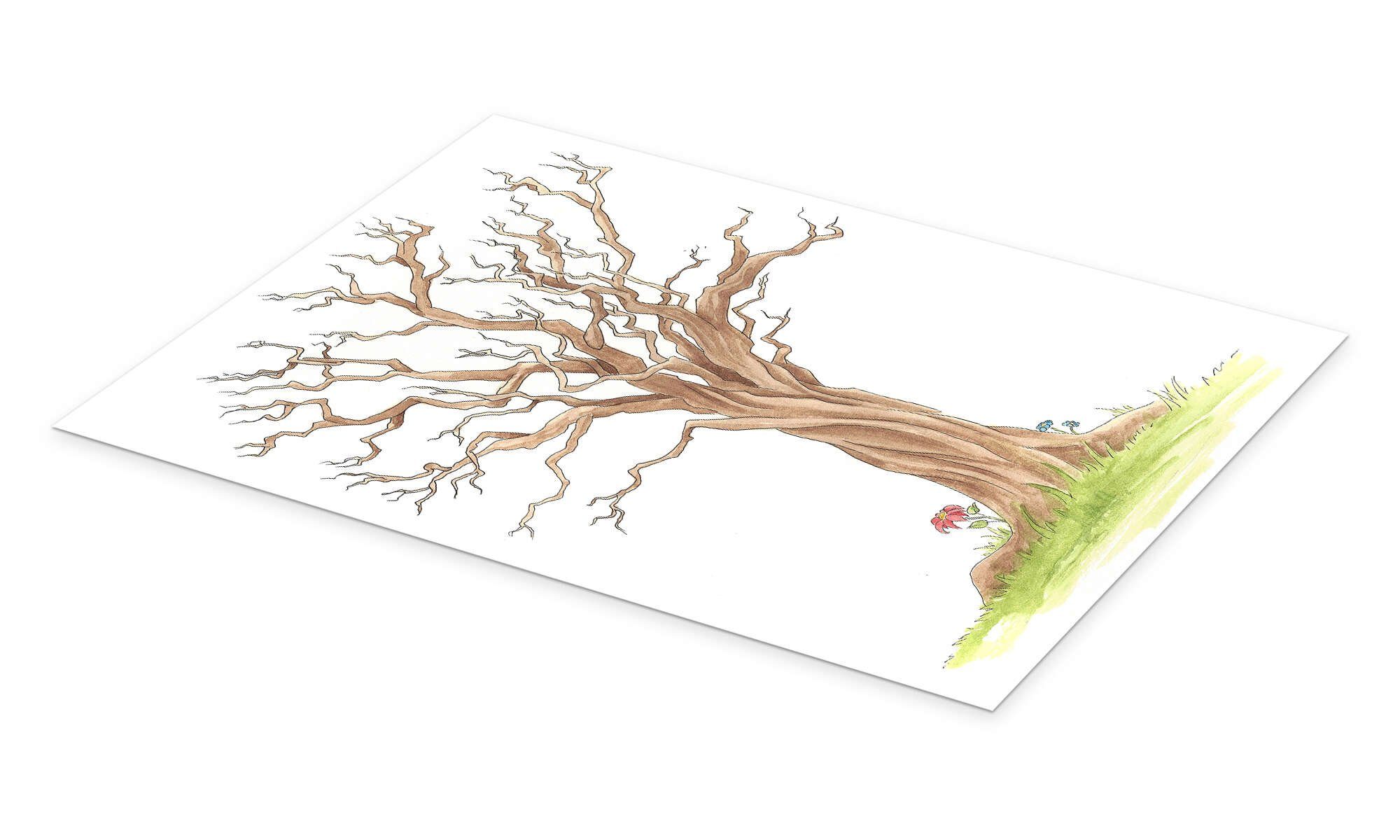 Posterlounge Wandbild Stammbaum, Nadine Conrad, erhältlich als Poster, Lein günstig online kaufen