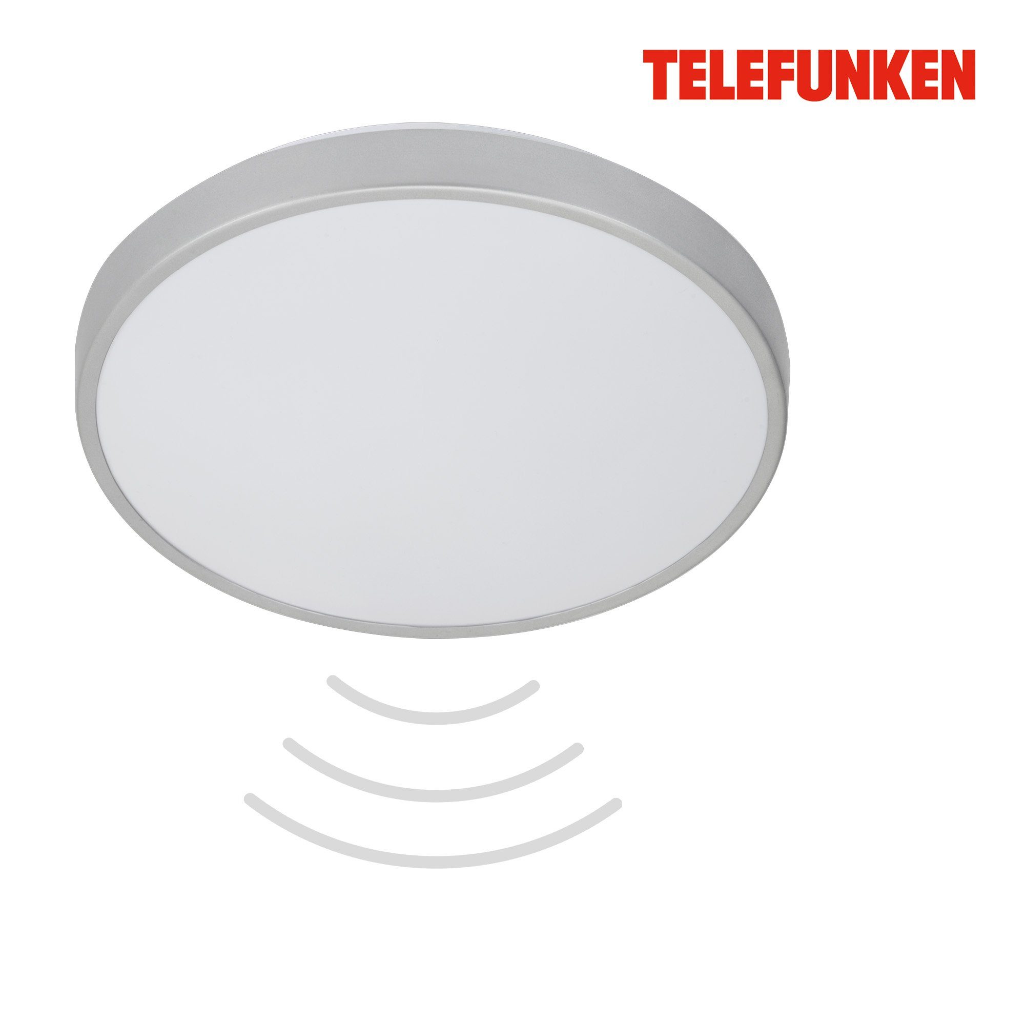 Telefunken 12W Ø 1200lm 601604TF, Deckenleuchte 4000K fest Neutralweiß, Deckenleuchte 29cm Sensor LED LED verbaut,