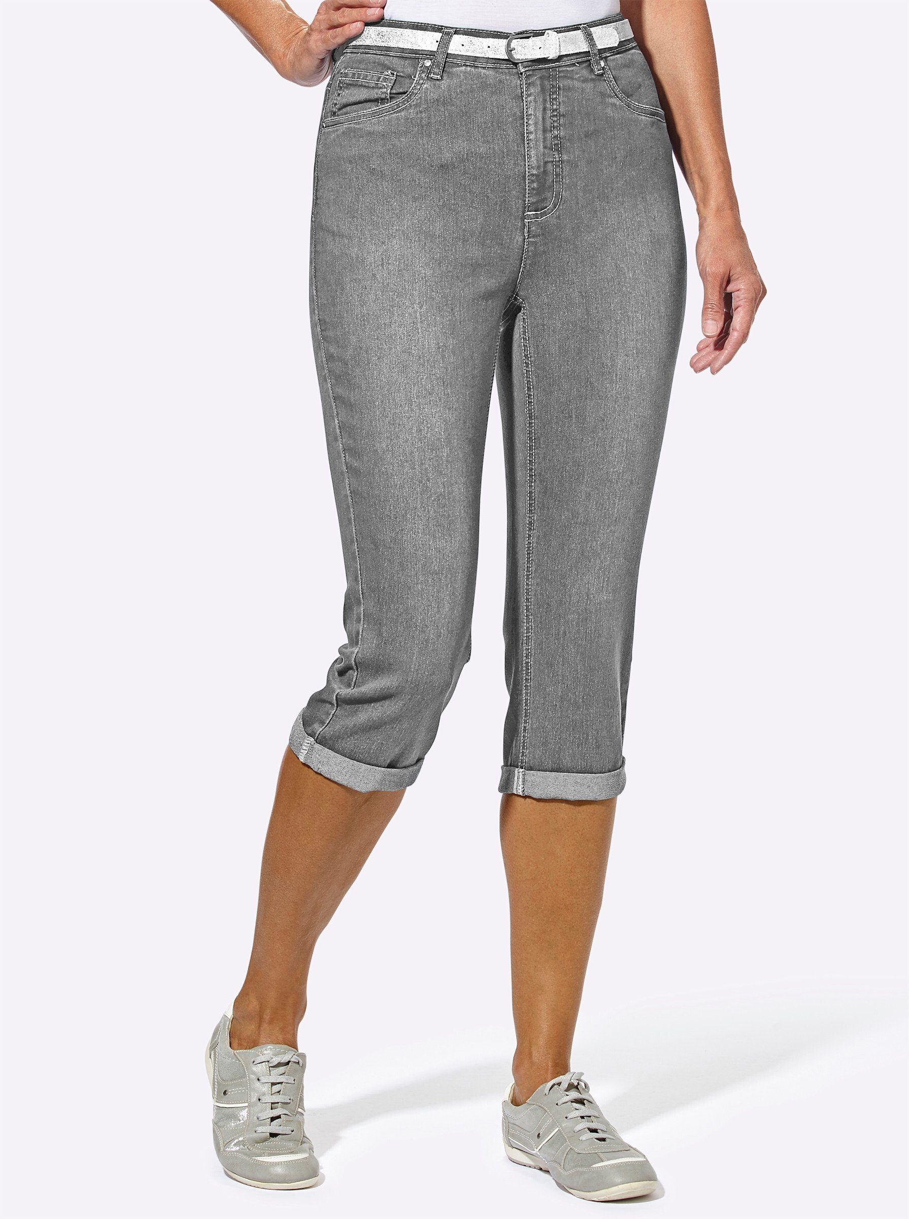 Witt Jeansshorts Capri-Jeans komfortabel