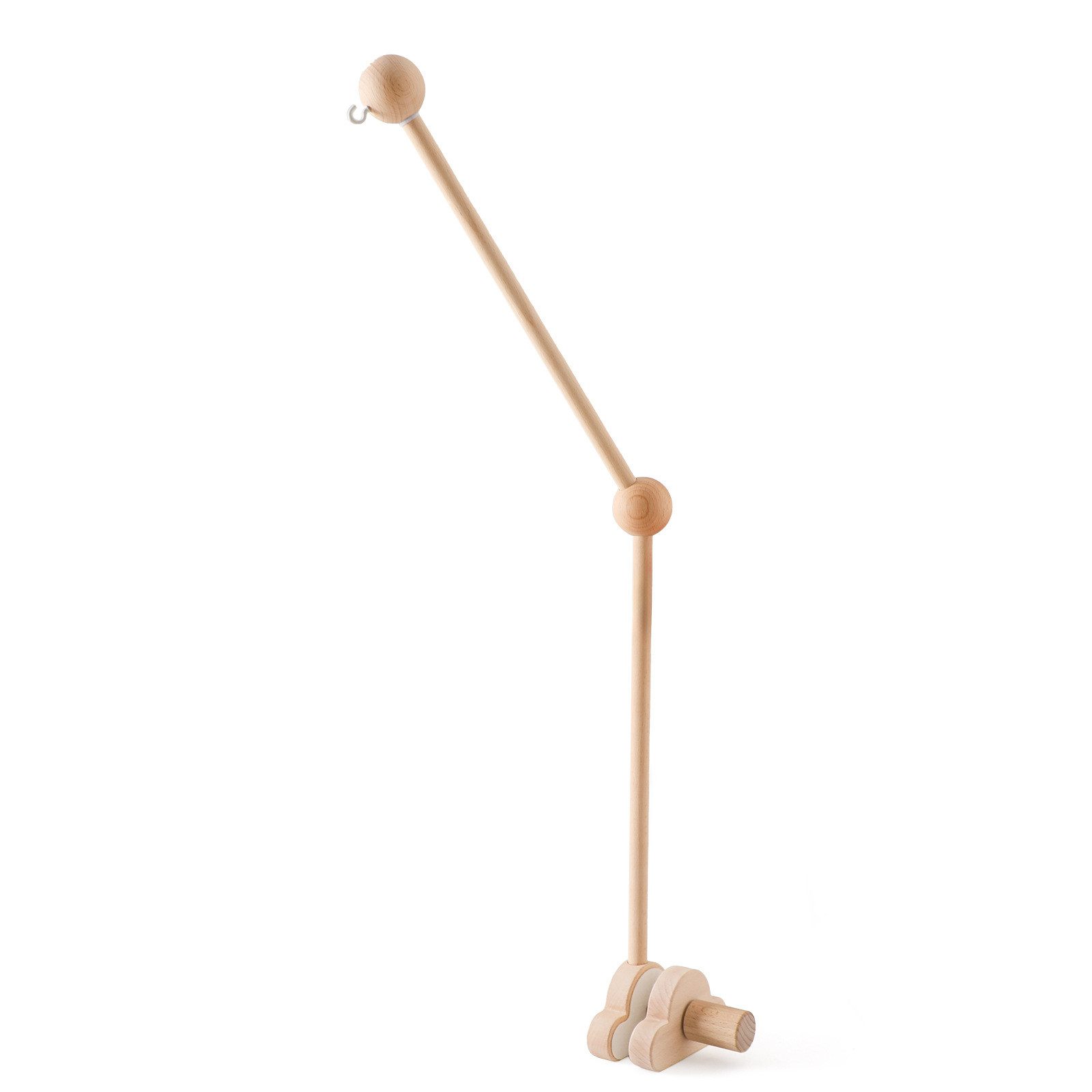Zayno Mobile Mobilehalterung Wolke aus Holz Natur 69cm, (Set, 1-tlg., Hervorragendes Geschenk zur Geburt), Unterstützt das Einschlafen deines Babys.