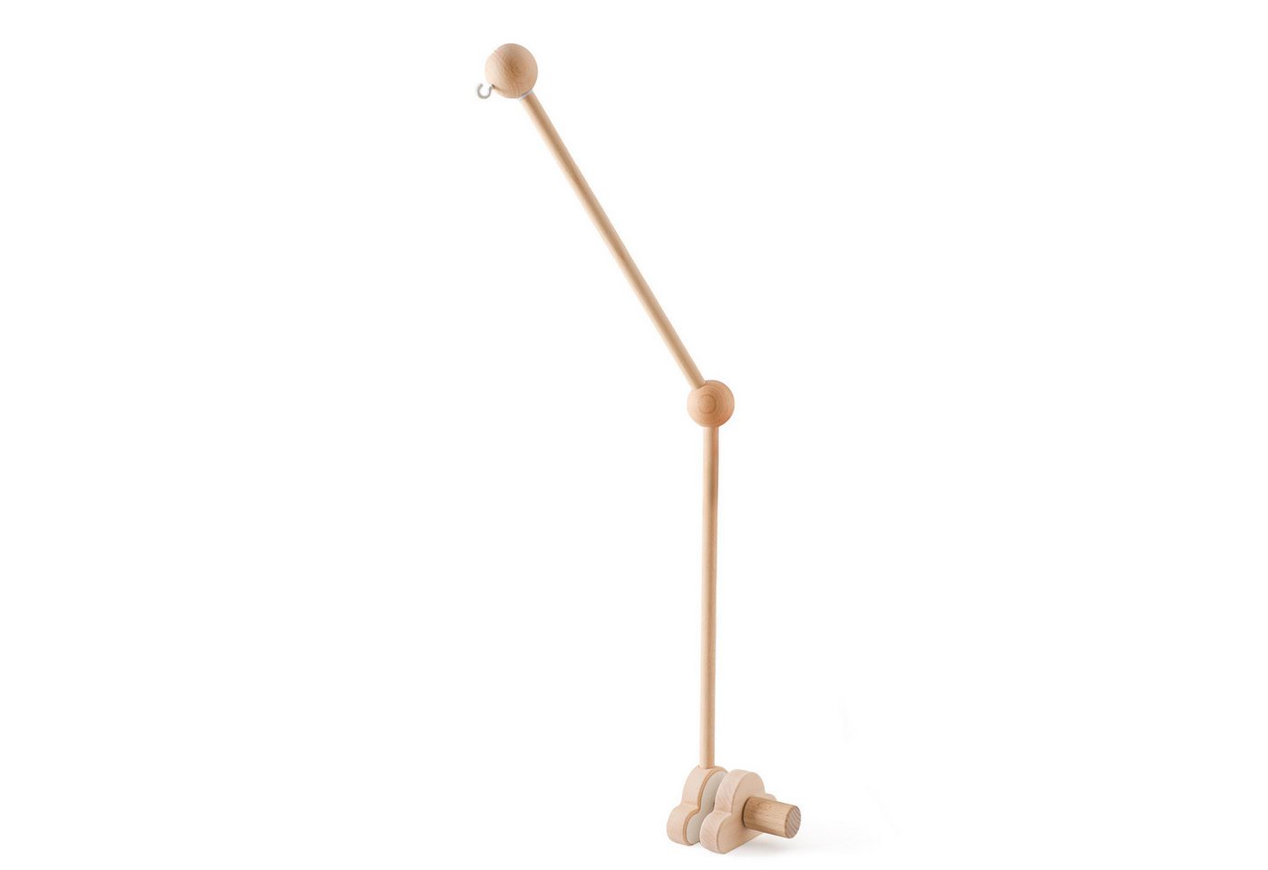 Zayno Mobile Mobilehalterung Wolke aus Holz Natur 69cm, (Set, 1-tlg., Hervorragendes Geschenk zur Geburt), Unterstützt das Einschlafen deines Babys.
