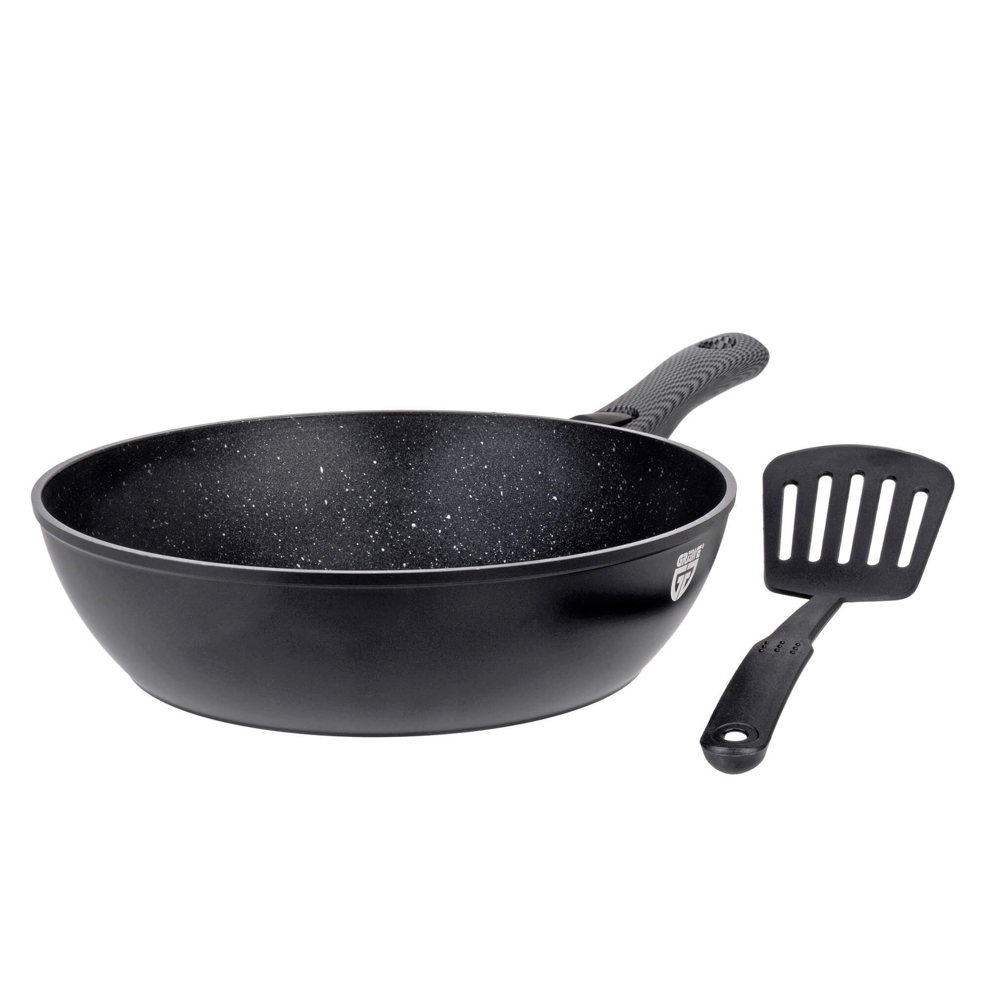 GRÄWE Bratpfanne GRÄWE Pfanne Aluminium 28 cm, mit abnehmbarem Griff inkl. Pfannenwende