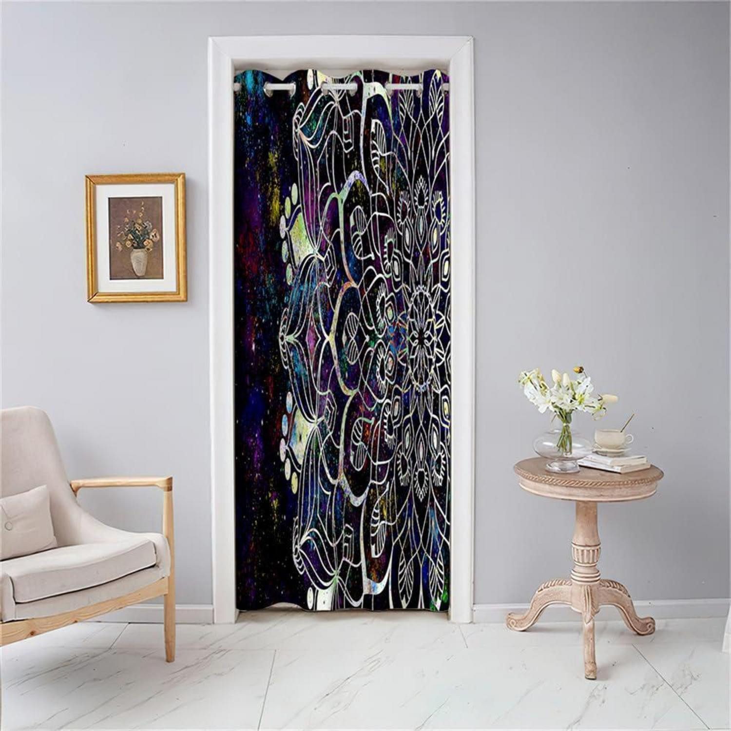 LuxusKollektion Türvorhang Türvorhang Blickdicht 168x229cm Schwarz (1 St)