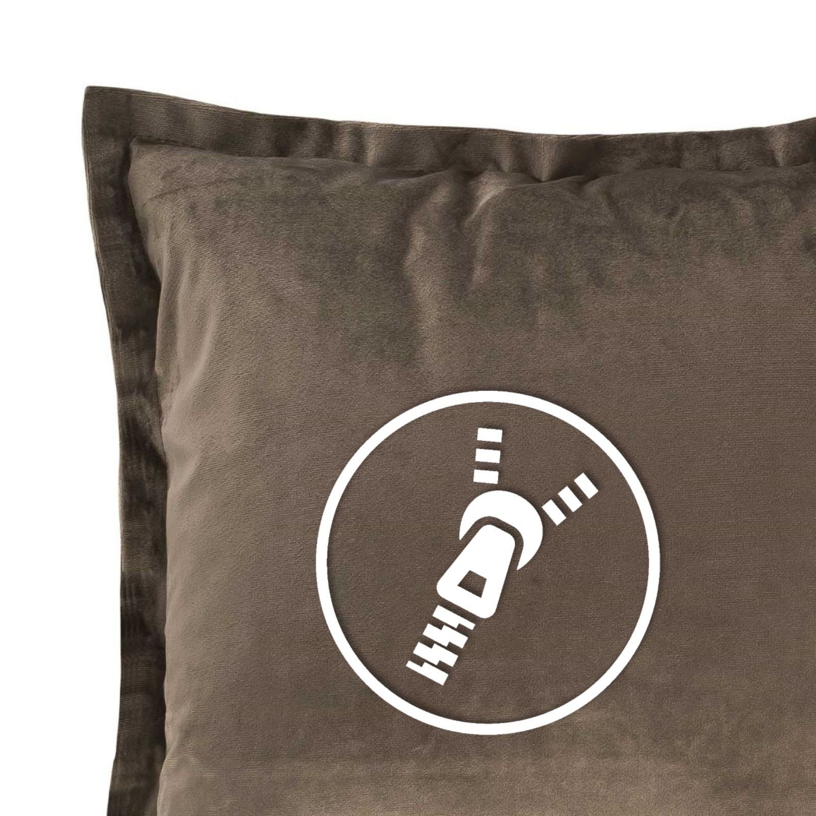 MOON Heimtextilien Kissenhülle 2er Pack 40x40 cm Kissenbezug edle Samt Optik Moon Flora – Bild 5 von 5