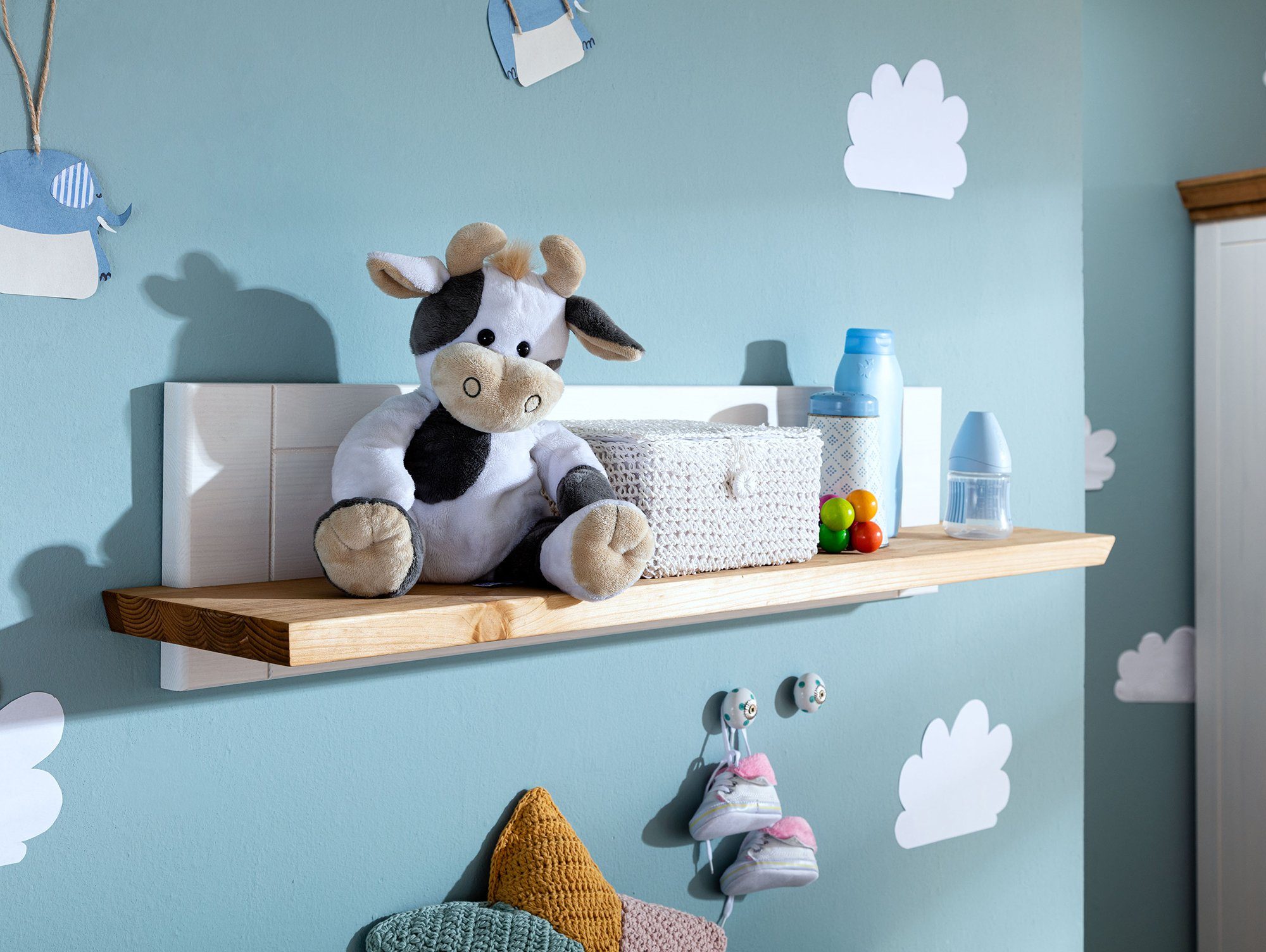 Moebel-Eins Wandboard, CARLY Wandregal, Material Massivholz, günstig online kaufen