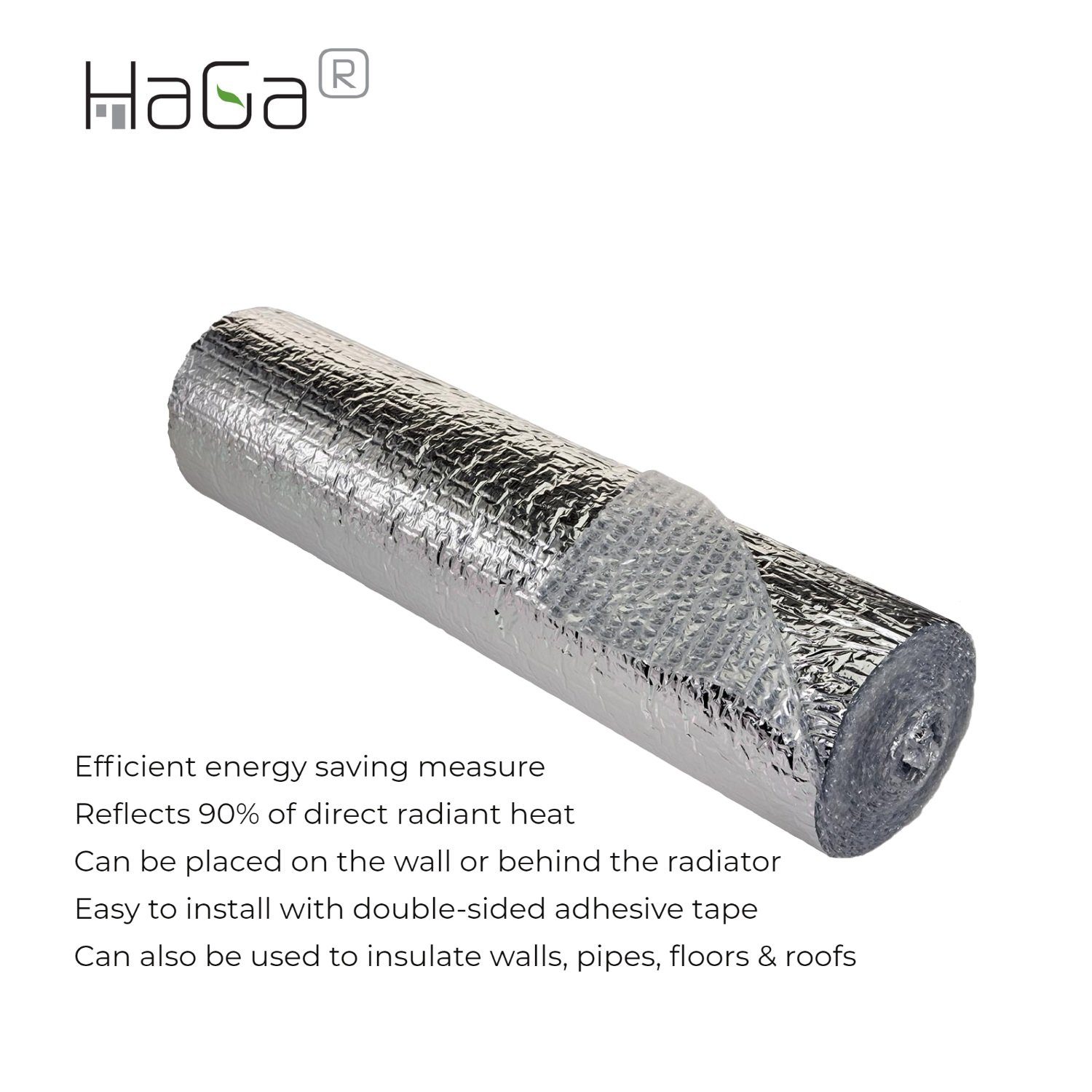 HaGa Heizkörperreflexionsfolie HaGa® Heizkörper Reflexionsfolie 0,6m x 12,5m Isoliermatte – Bild 3 von 5