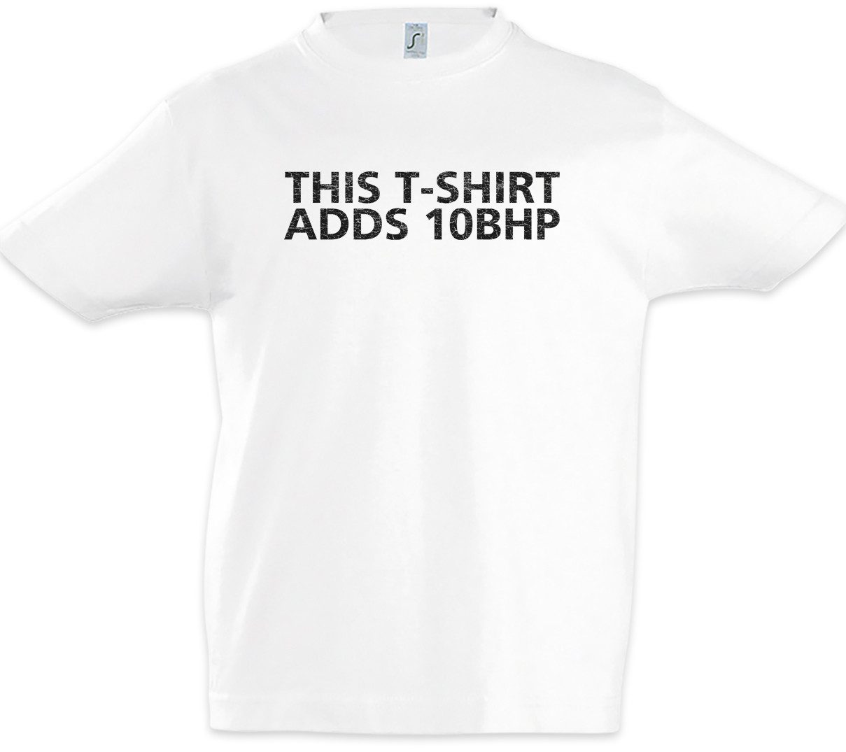 Print-Shirt This Adds 10 BHP I Kinder T-Shirt Race Racing Car Auto Driver Racer