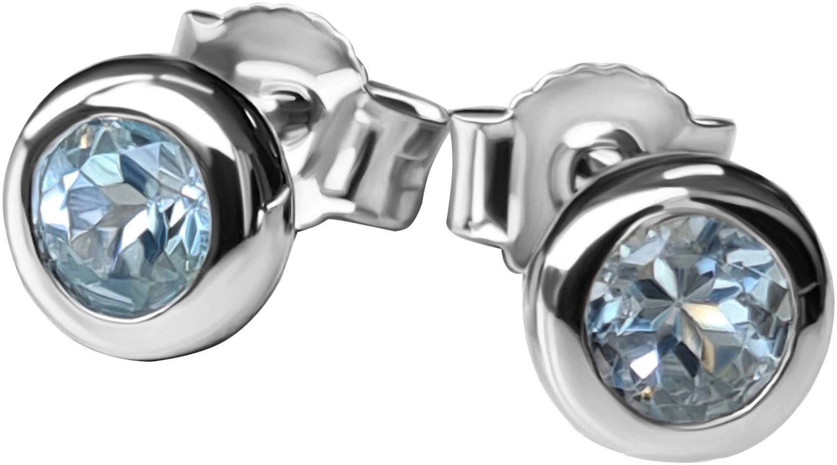 Firetti Paar Серьги-гвоздики Schmuck Geschenk Silber 925 Ohrschmuck Серьги Solitär, mit Blautopas (behandelt), Citrin oder Amethyst