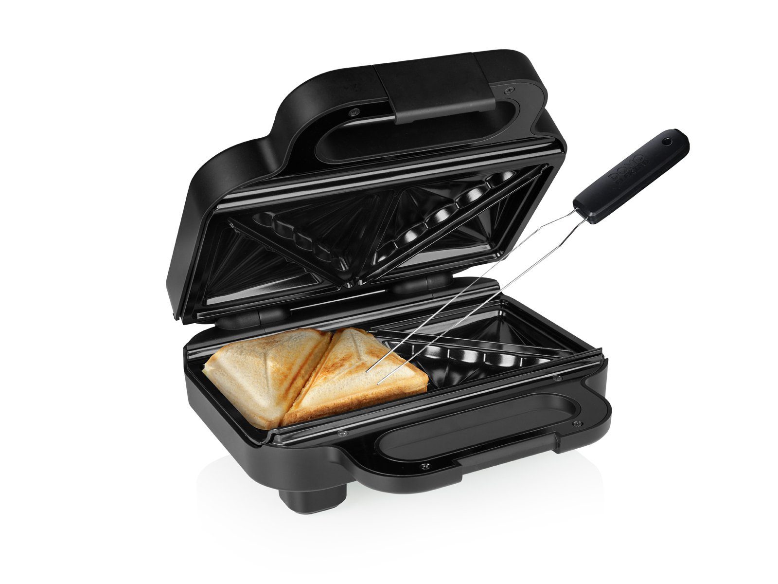 PRINCESS Sandwichmaker, 800 W, Toaster Snack Kontaktgrill Indoorgrill - extra tiefe Platten 22x11cm