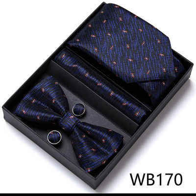 Coonoor Krawatte Taschentuch Krawatte & Einstecktuch Set, Herren Krawattenbox Set