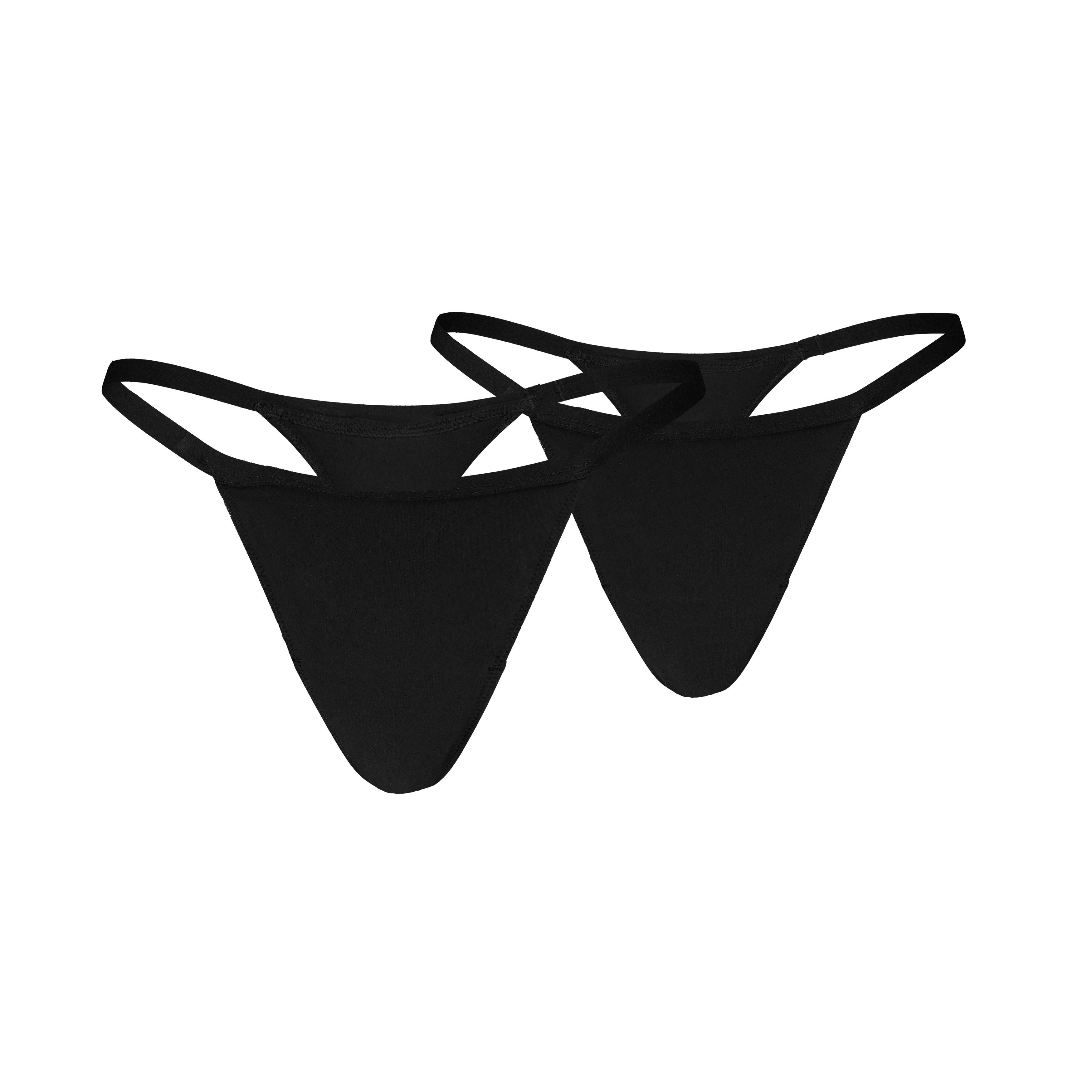 PUMA String PUMA WOMEN MICROFIBER TANGA STRINGS (2er Pack) mit elastischem Bund, Logodruck hinten, Mid-Rise Design
