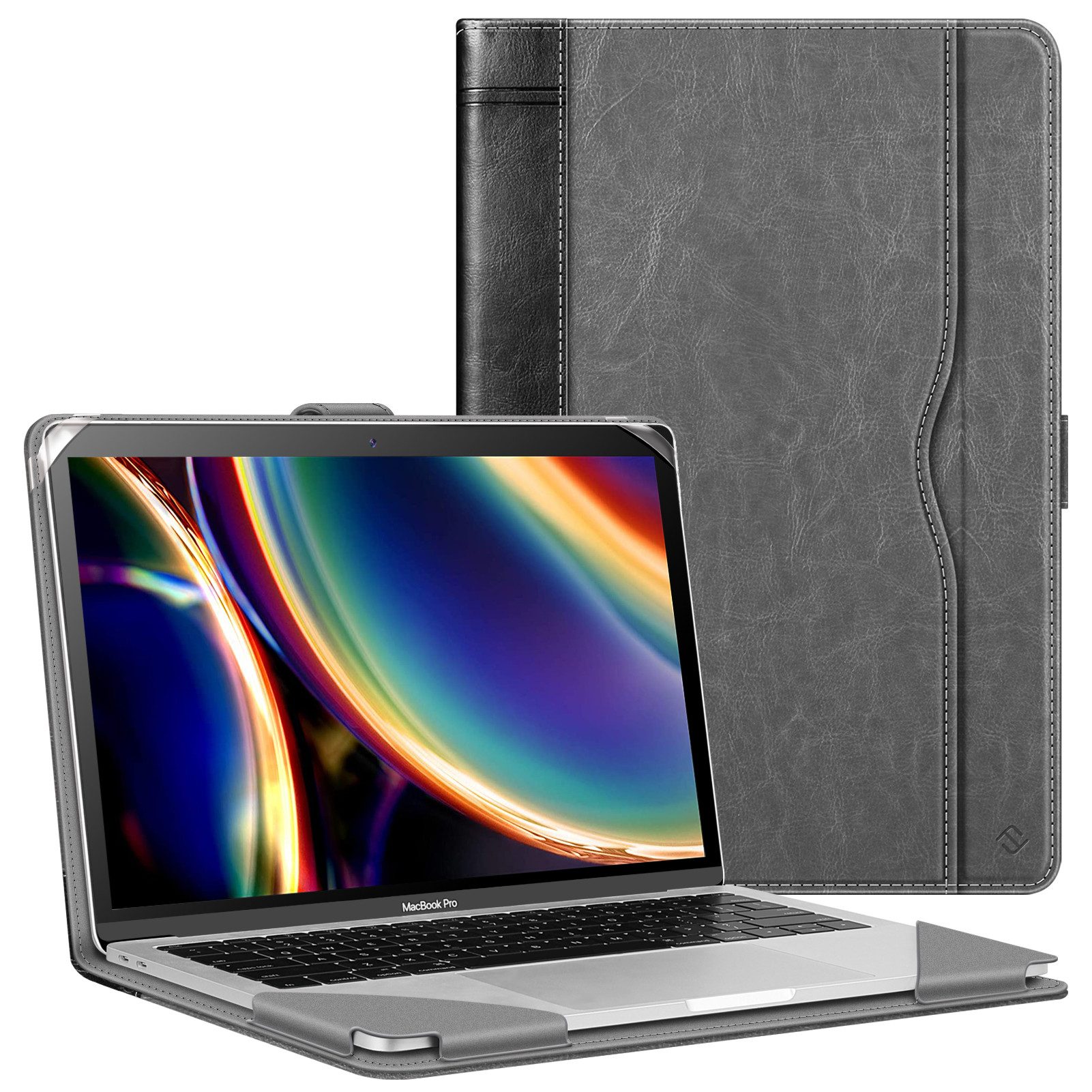 Fintie Laptop-Hülle für MacBook Air 13.6 M5 M4 M3 M2 2026-2022/MacBook Air 13 M1 2020-2018, und Pro 13 M2 M1 2022-2016, Folio Book Hülle mit Dokumentschlitze