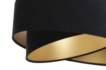 Kiom Pendelleuchte Henny P Velours black & gold Ø 45 cm, für wechselbare Leuchtmittel, Leuchtmittel nicht inklusive, Leuchtmittel abhängig