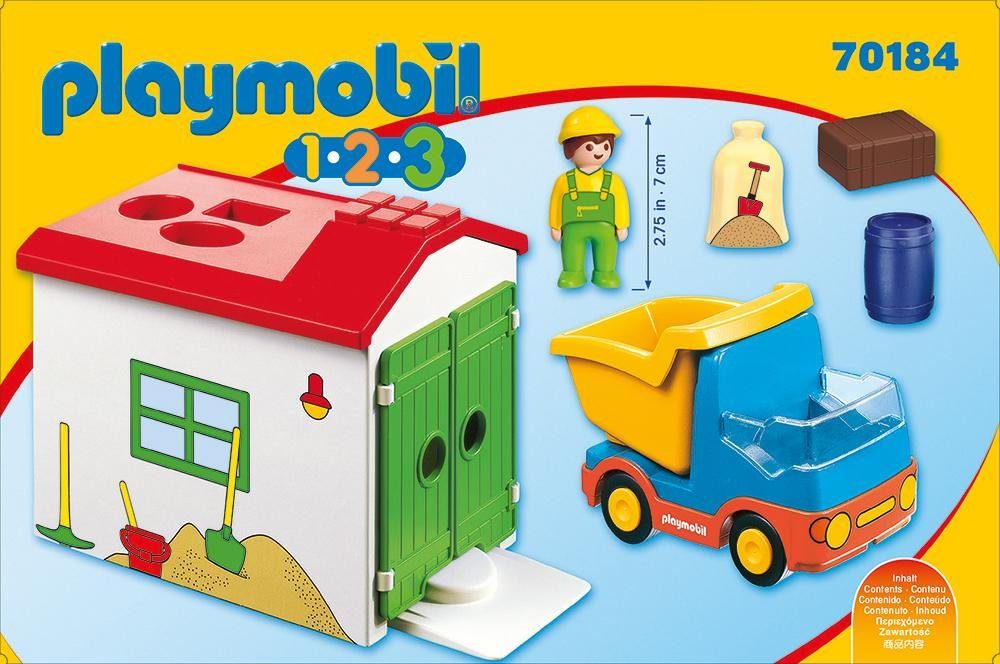 Playmobil Playmobil® in Made Europe LKW Konstruktions-Spielset (70184), Sortiergarage 1-2-3, mit
