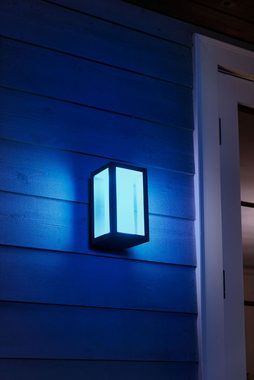 Philips Hue LED Außen-Wandleuchte Impress, Smart Home, Dimmfunktion, Leuchtdauer einstellbar, mehrere Helligkeitsstufen, LED fest integriert, Extra-Warmweiß, Warmweiß, Neutralweiß, Kaltweiß, Tageslichtweiß