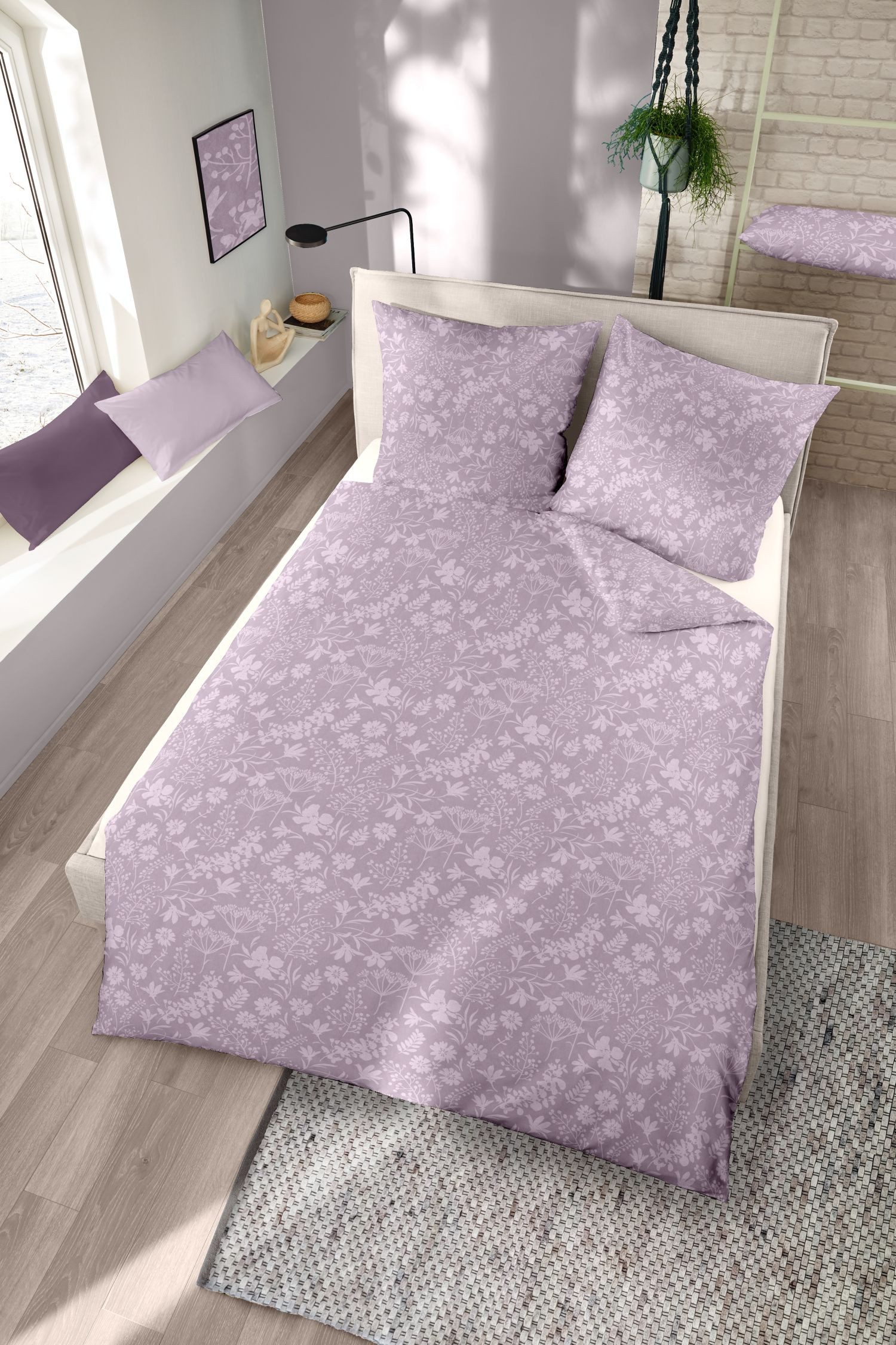 Dormisette Bettwäsche Dormisette Jacuqard Flanell Bettwäsche 135x200 Blumen günstig online kaufen