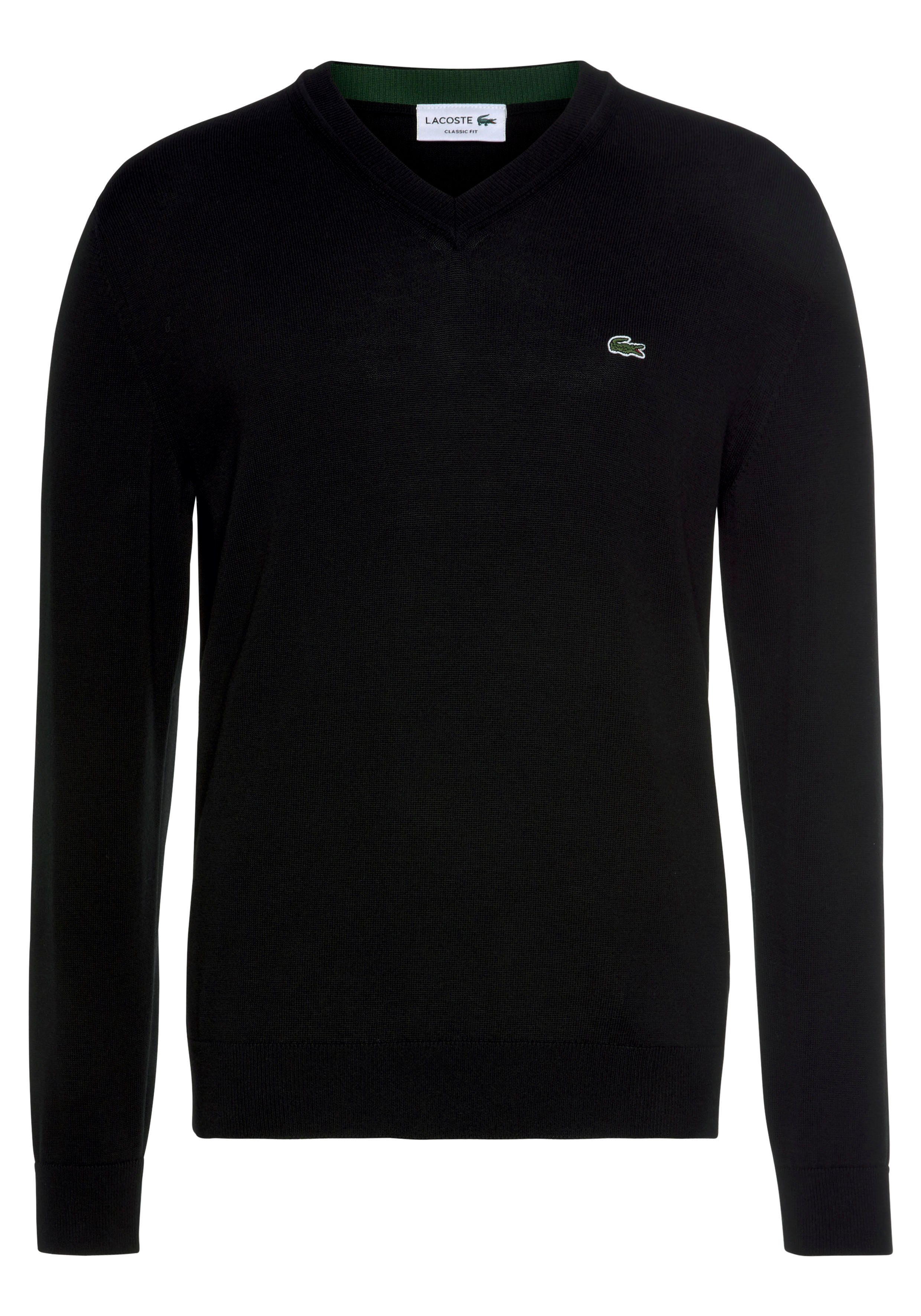 Lacoste V-Ausschnitt-Pullover black