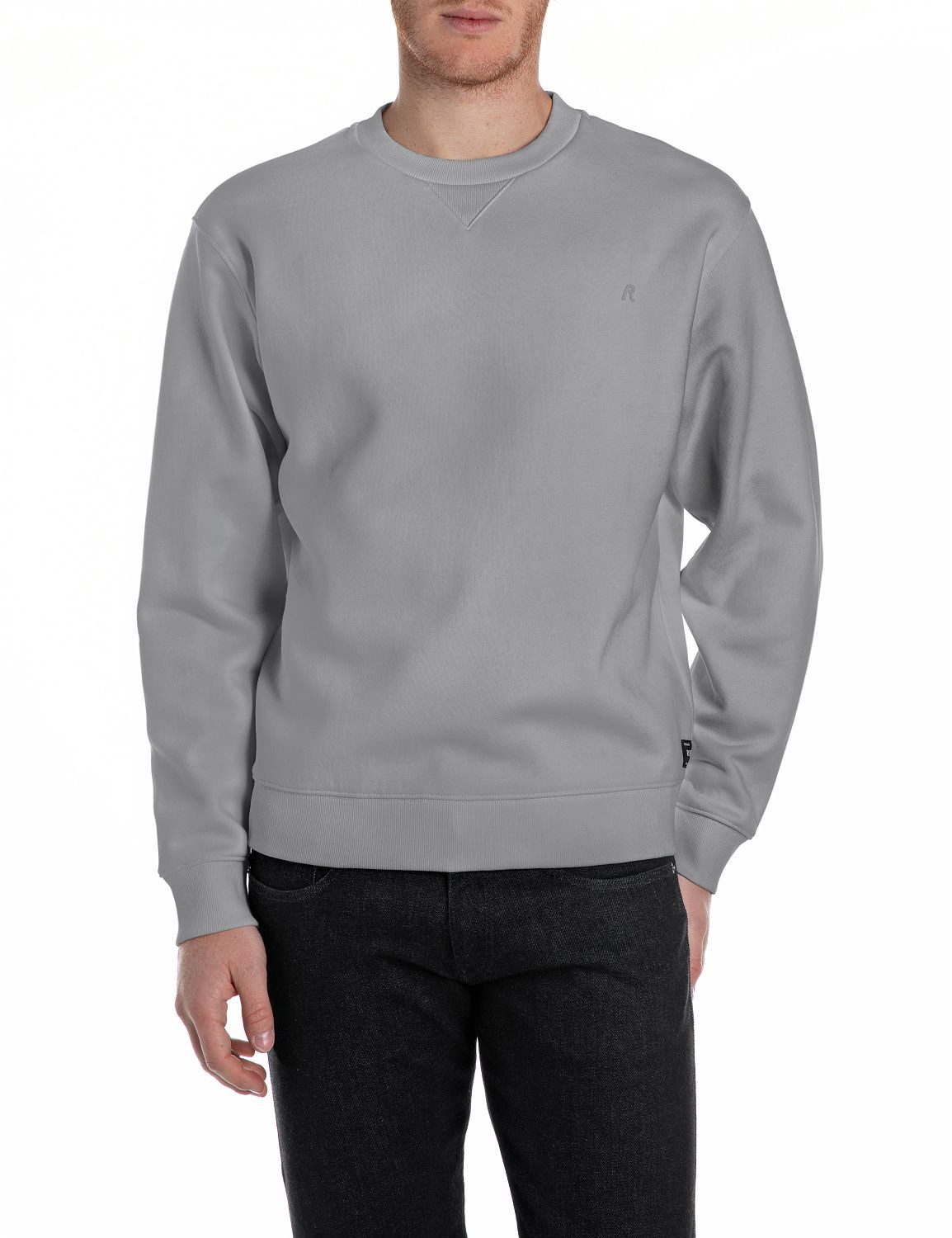 Replay Sweatshirt mit V-Einsatz am Halsausschnitt günstig online kaufen