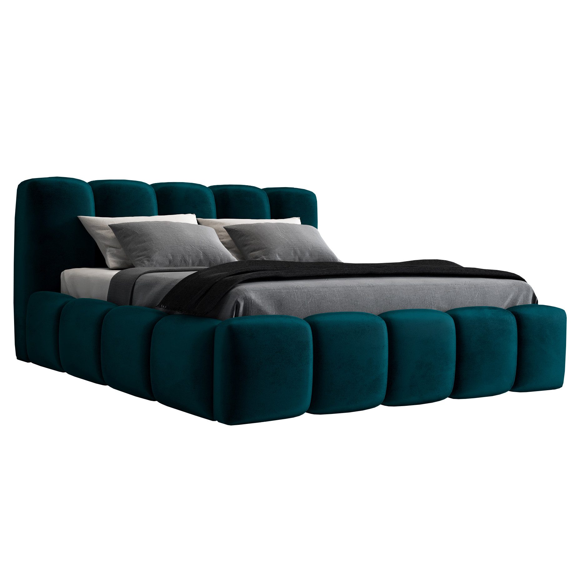 A&J MöbelLand GmbH Polsterbett SONIC-OM mit Bettkasten und Lattenrost (Bett günstig online kaufen