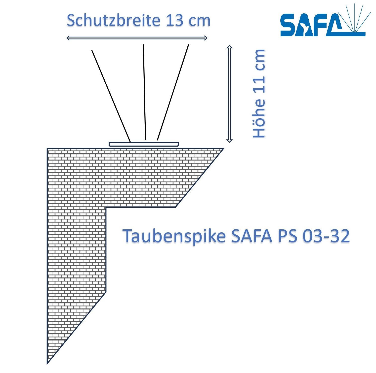 SAFA Taubenspikes 10 St. (5 Meter) SPARPACK Taubenabwehr aus Edelstahl 3-/4-/5-reihig, Für die Montage auf Stein, Beton, Metall, Holz, Glas, geeignet.