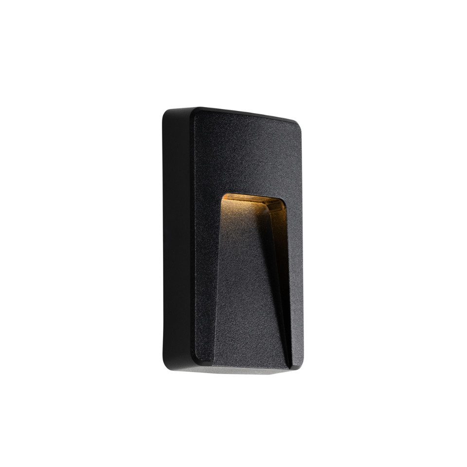 Qazqa LED Einbaustrahler Gem, LED fest integriert, Extra-Warmweiß, QAZQA Außen Einbau­leuchte, integrated, Schwarz, Kunststoff, Modern