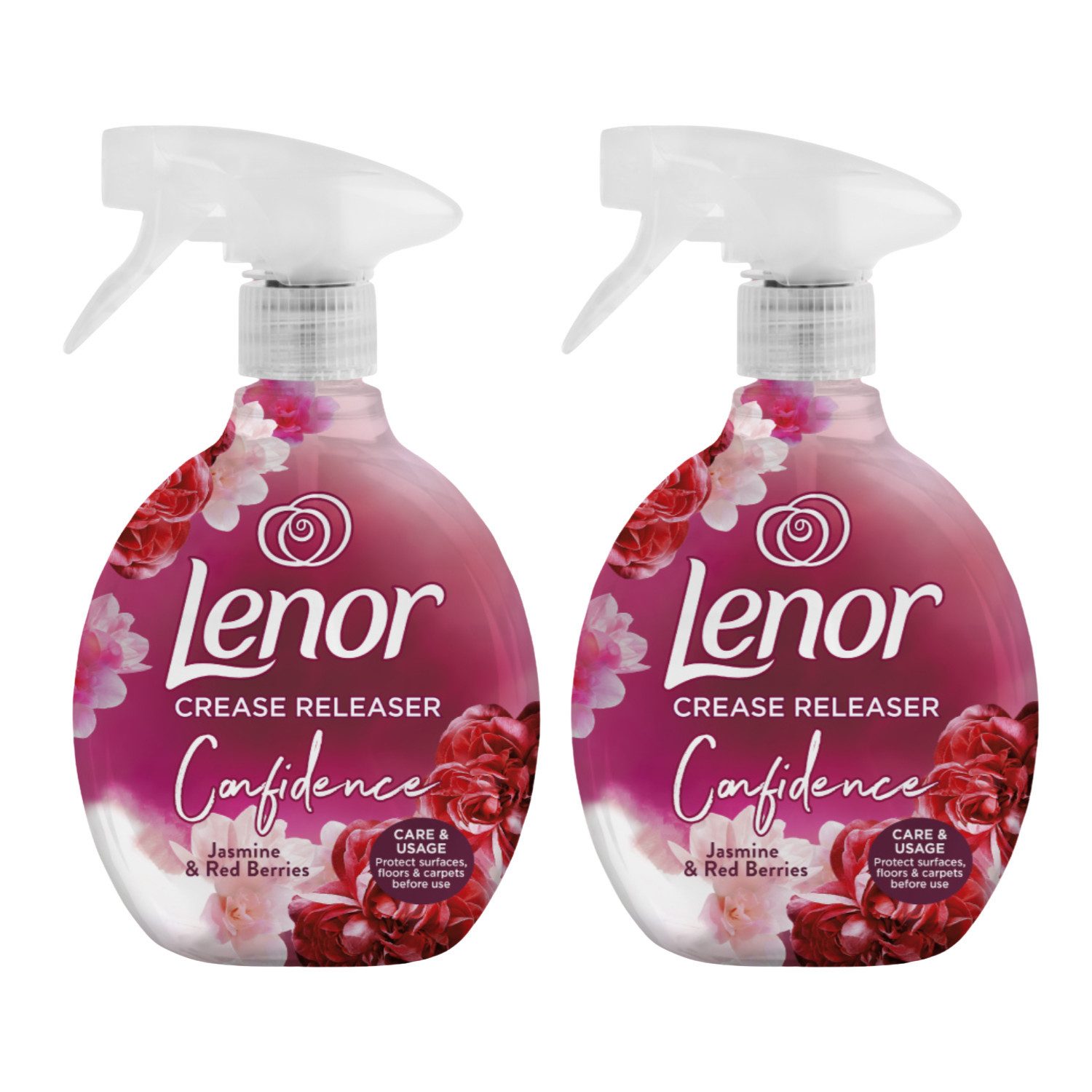 LENOR Textilerfrischer 2 x Lenor Crease Releaser Rubin Jasmin Red Berries je 500ml