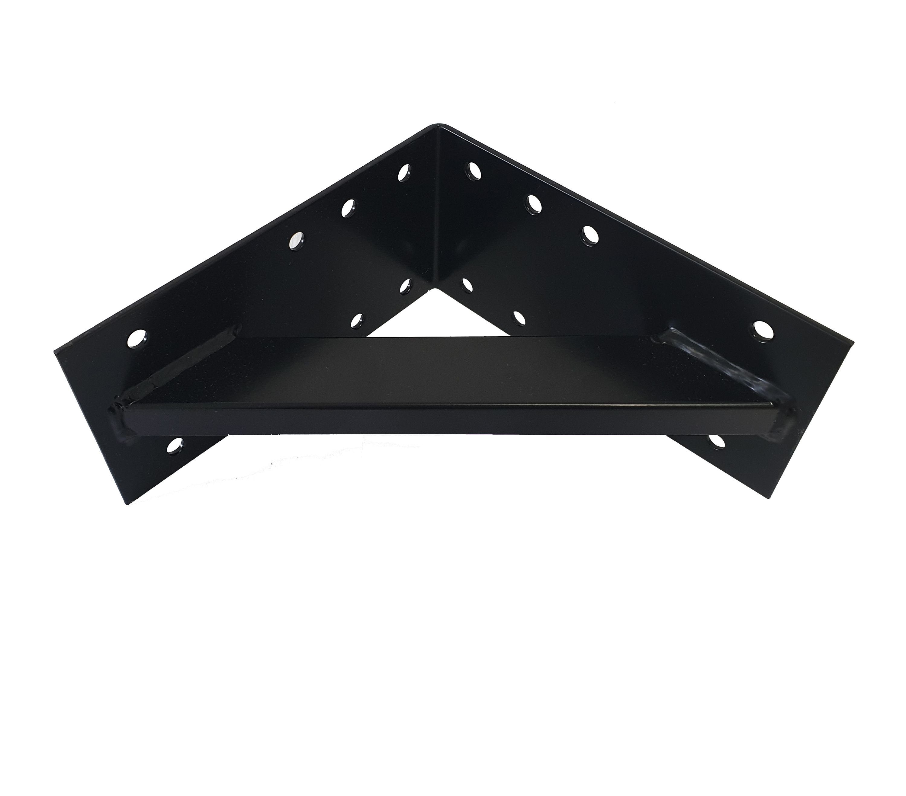 Holzverbinder 25x25x10 extra Winkel verstärkt dynamic24 Holzkonstruktionsbeschlag, stark Stahl schwarz