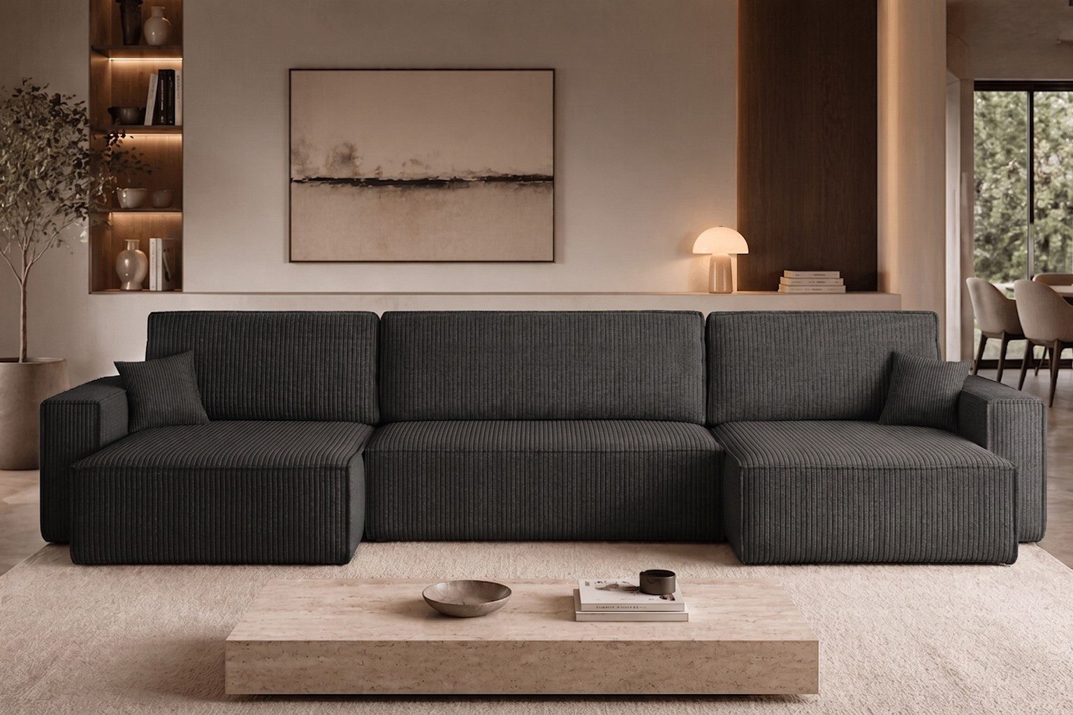 Kaiser Möbel Ecksofa mit schlaffunktion und bettkasten, BEST U XL stoff Poso und Verita, Komfortabler Schaumstoff, Schlaffunktion, Bettkasten