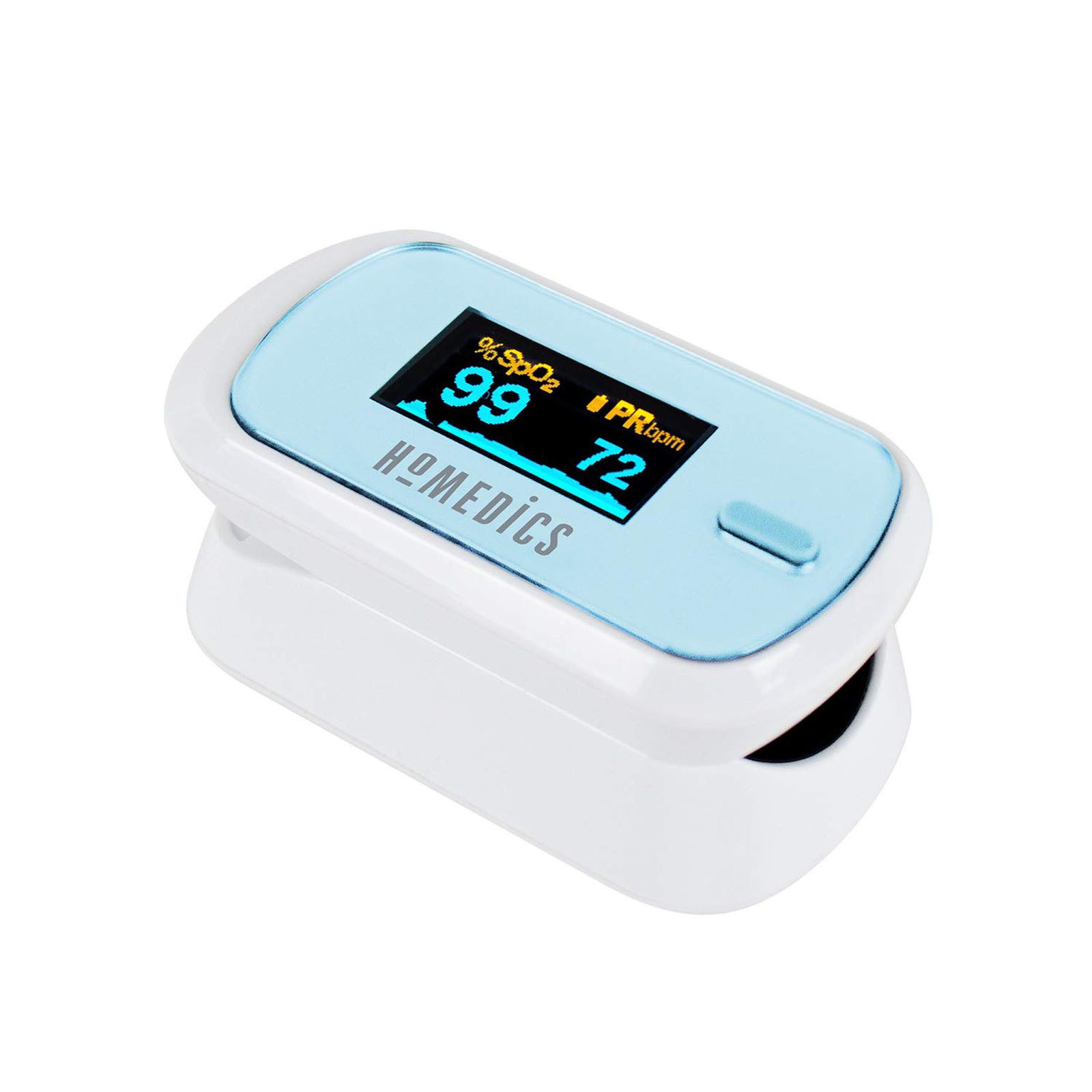 HAC24 Pulsoximeter Pulsoxymeter OLED Finger Puls Messgerät Sauerstoff Blut SpO2, Inklusive Trageschlaufe und Batterien