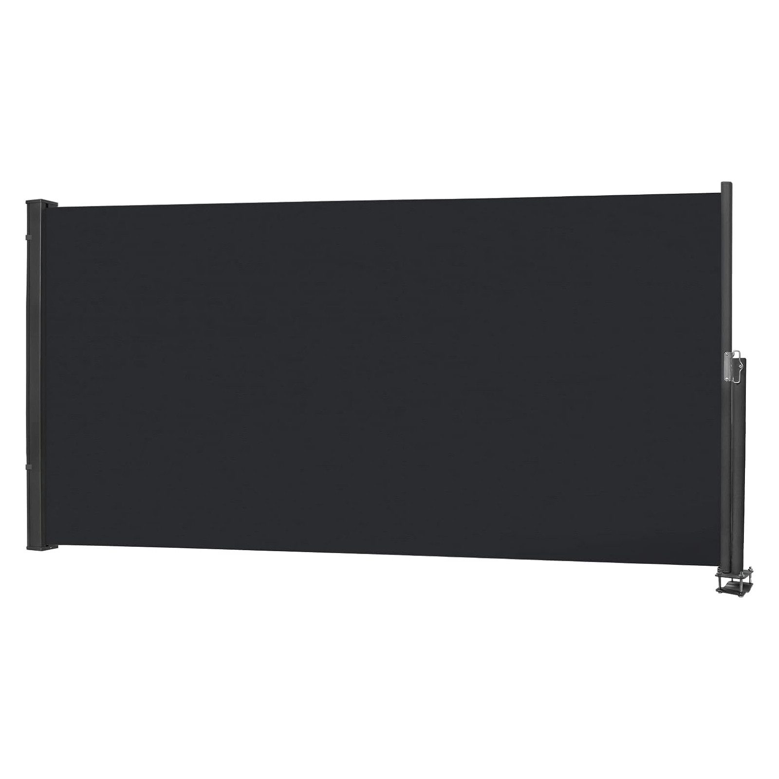 FIVMEN Seitenmarkise Ausziehbar Sichtschutz Markise, Anthrazit,100/120/140cm Seitliche Vordächer für Terrasse Balkon Garten