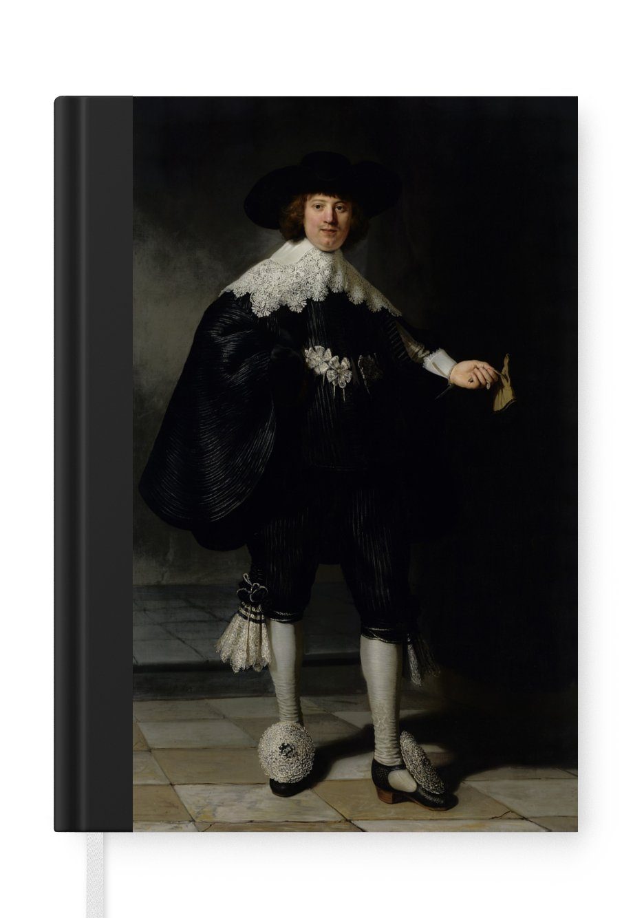 MuchoWow Notizbuch Eheporträt von Marten Soolmans - Rembrandt van Rijn, Journal, Merkzettel, Tagebuch, Notizheft, A5, 98 Seiten, Haushaltsbuch