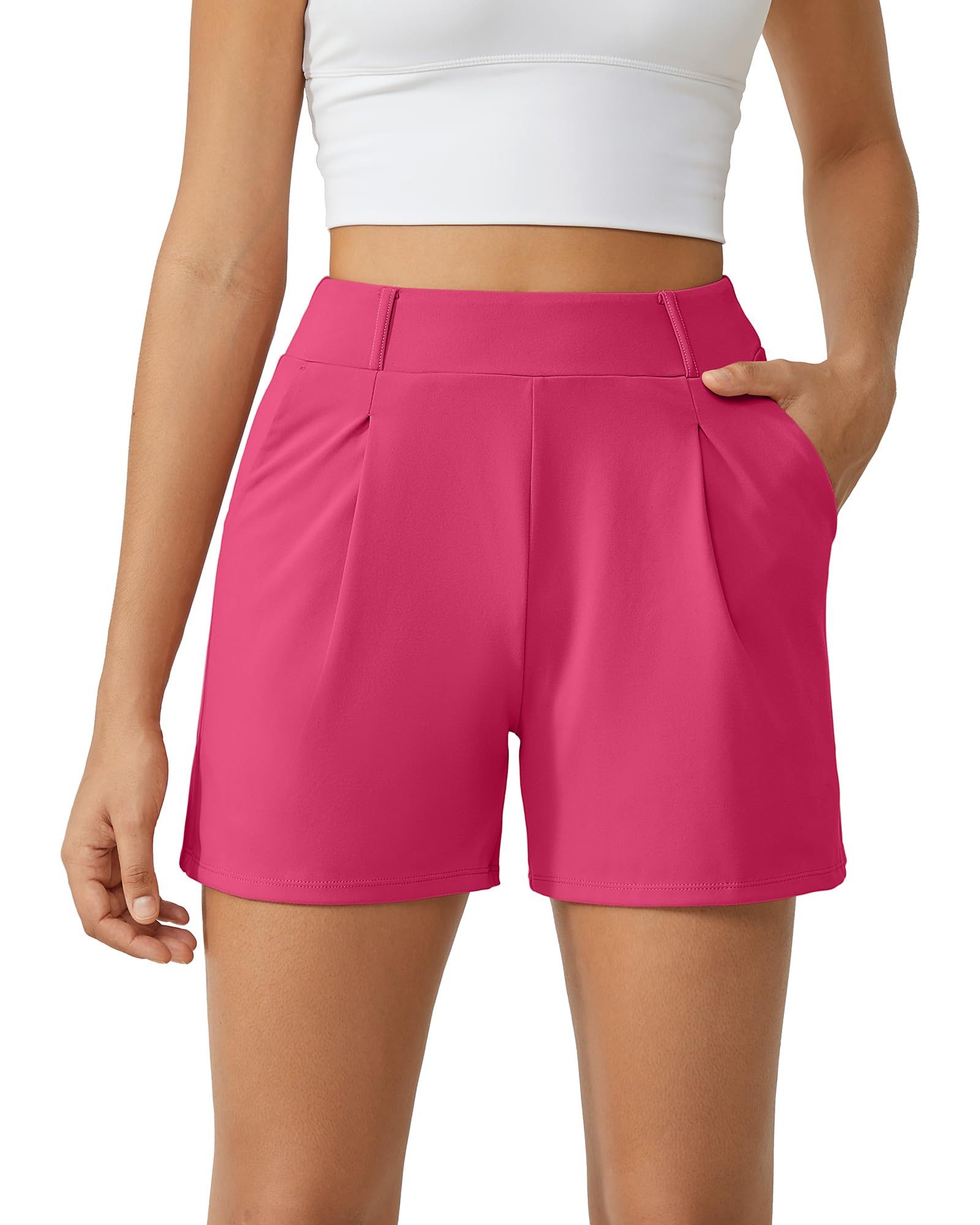 G4Free Шорты G4Free Damen Kurze Hose Sommer, Sporthose Laufshorts Elastischer High Waist Trainingshose mit Taschen
