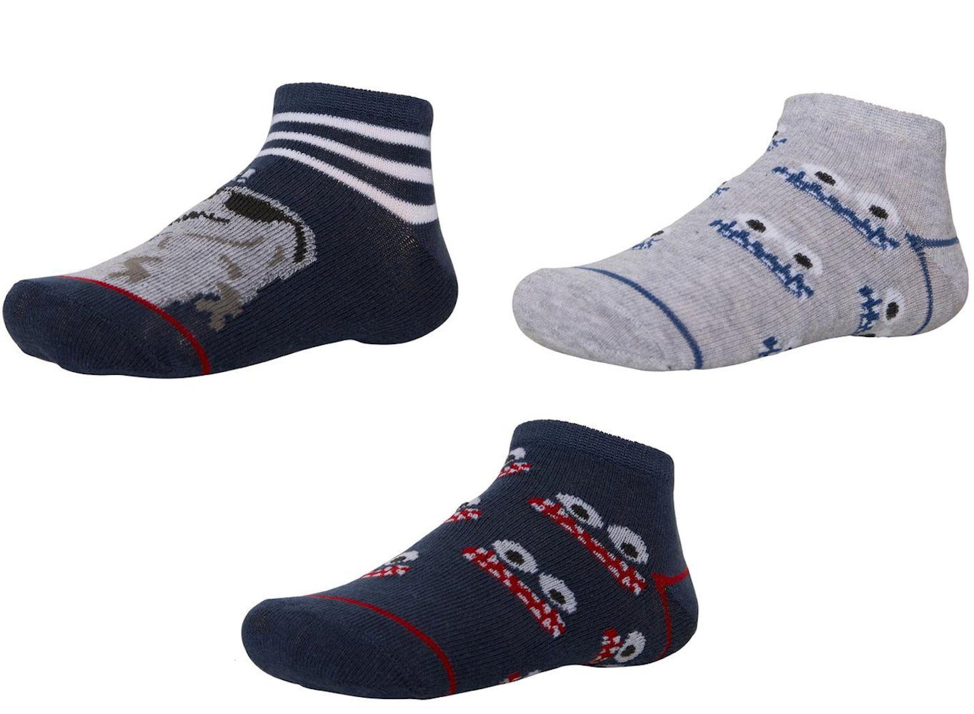 Kurzsocken Ysabel Mora 4er Pack Jungen Strümpfe Monster Socken